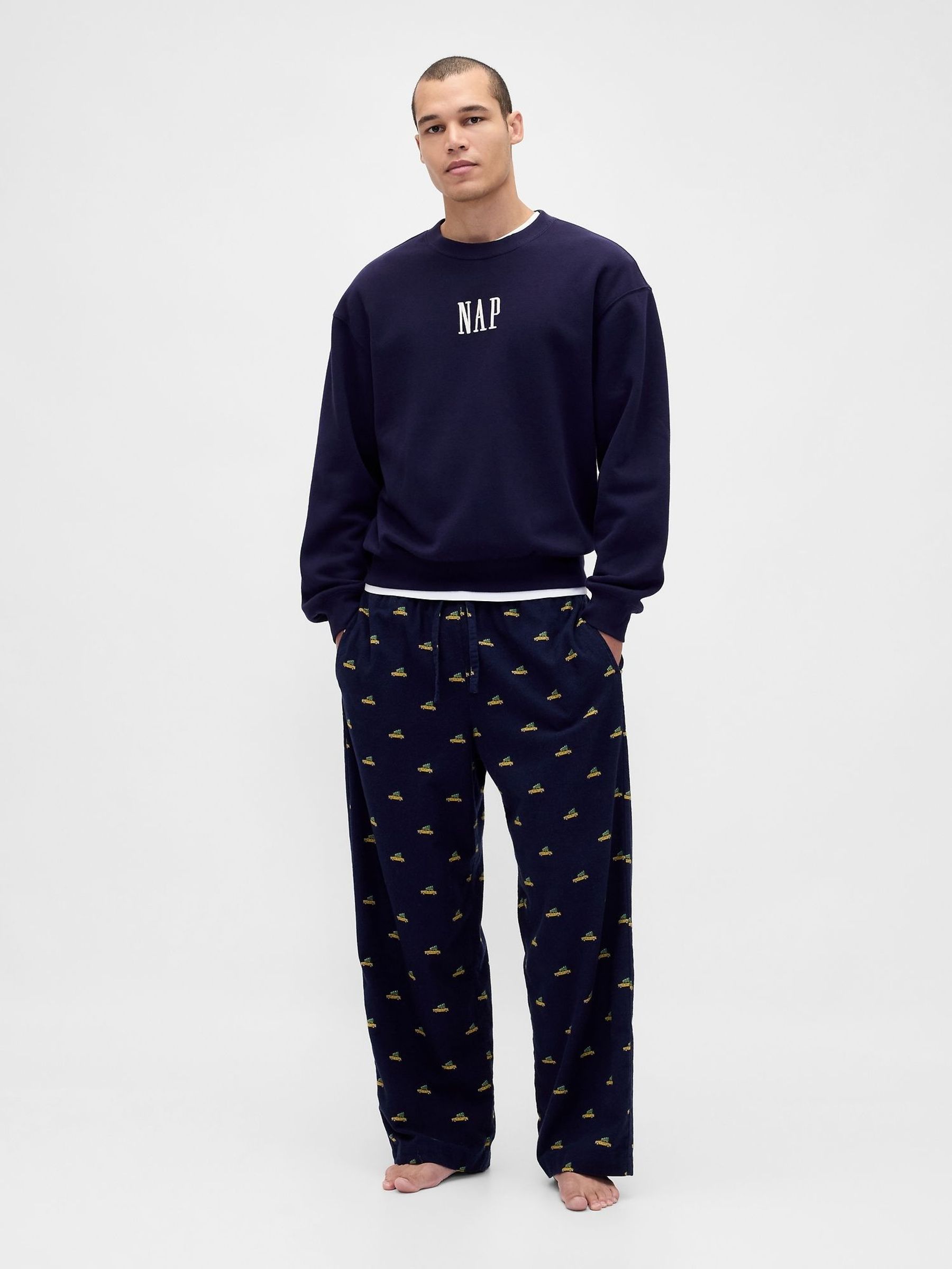 Navy Blue Softest Flannel Pyjama Bottoms (G07375) | £25