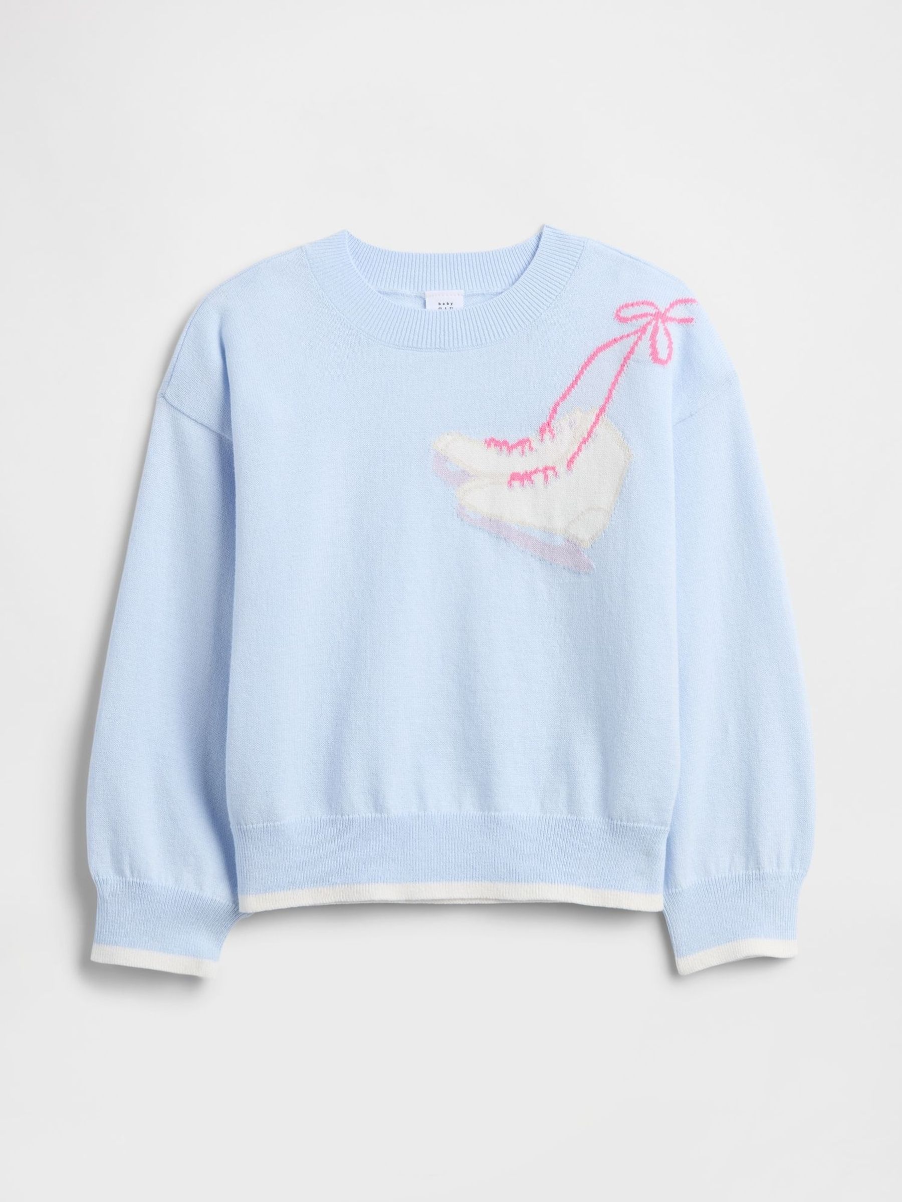 Blue Intarsia Knit Sweatshirt (6mths-5yrs) (G07406) | £18