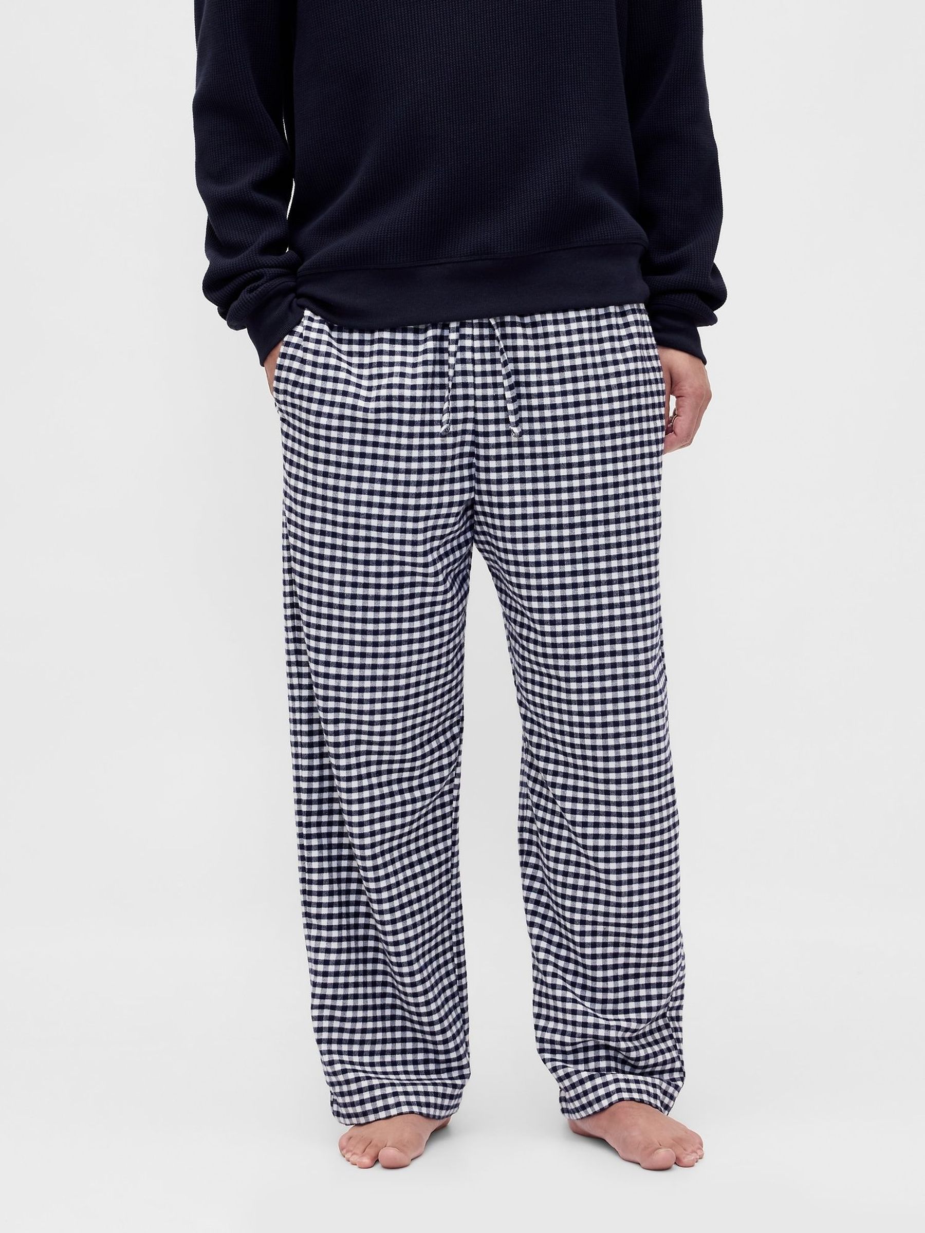 Black Gingham Softest Flannel Pyjama Bottoms (G07428) | £25