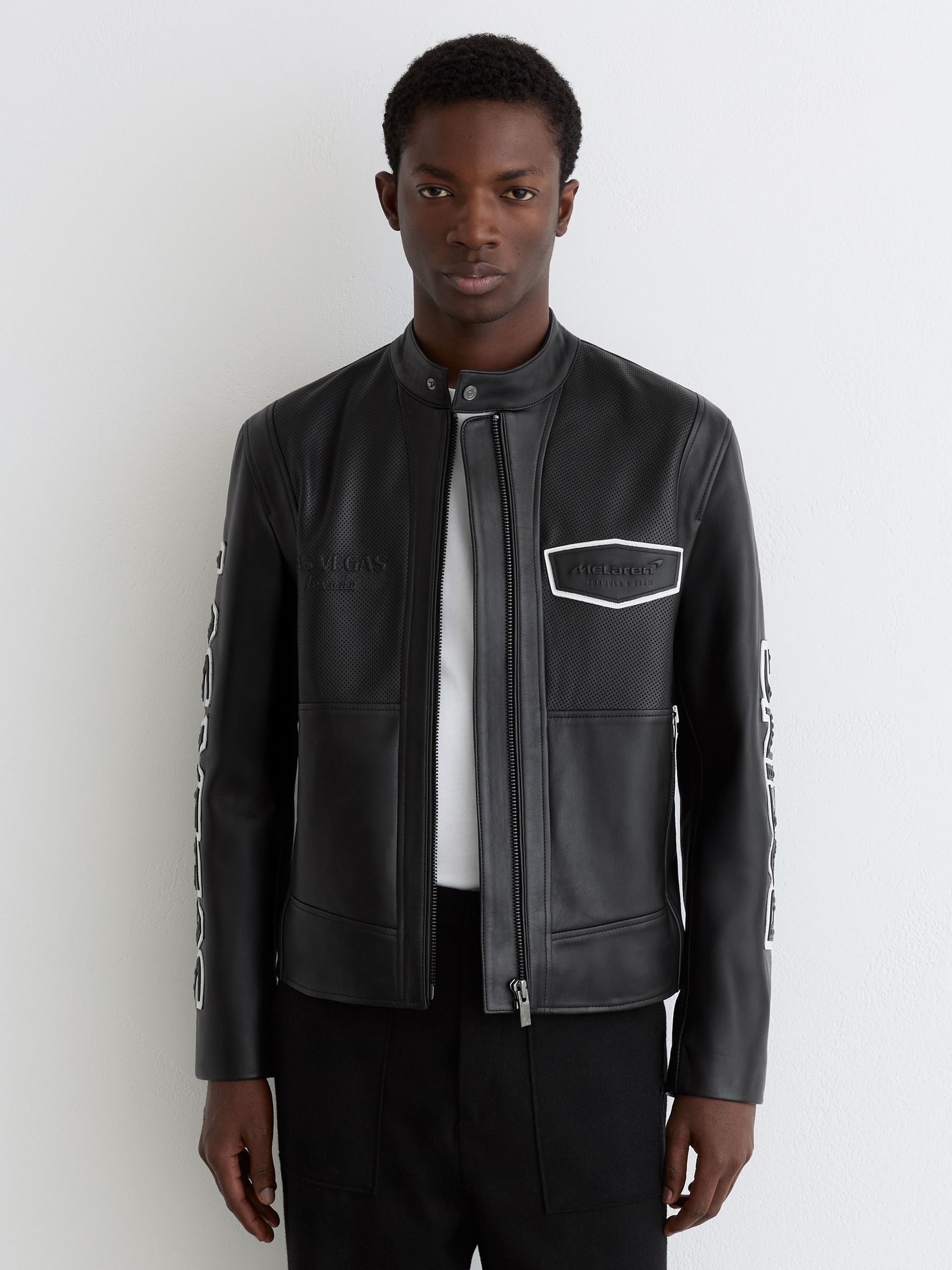 McLaren F1 Team Las Vegas Biker Jacket in Black (G09118) | £1,498