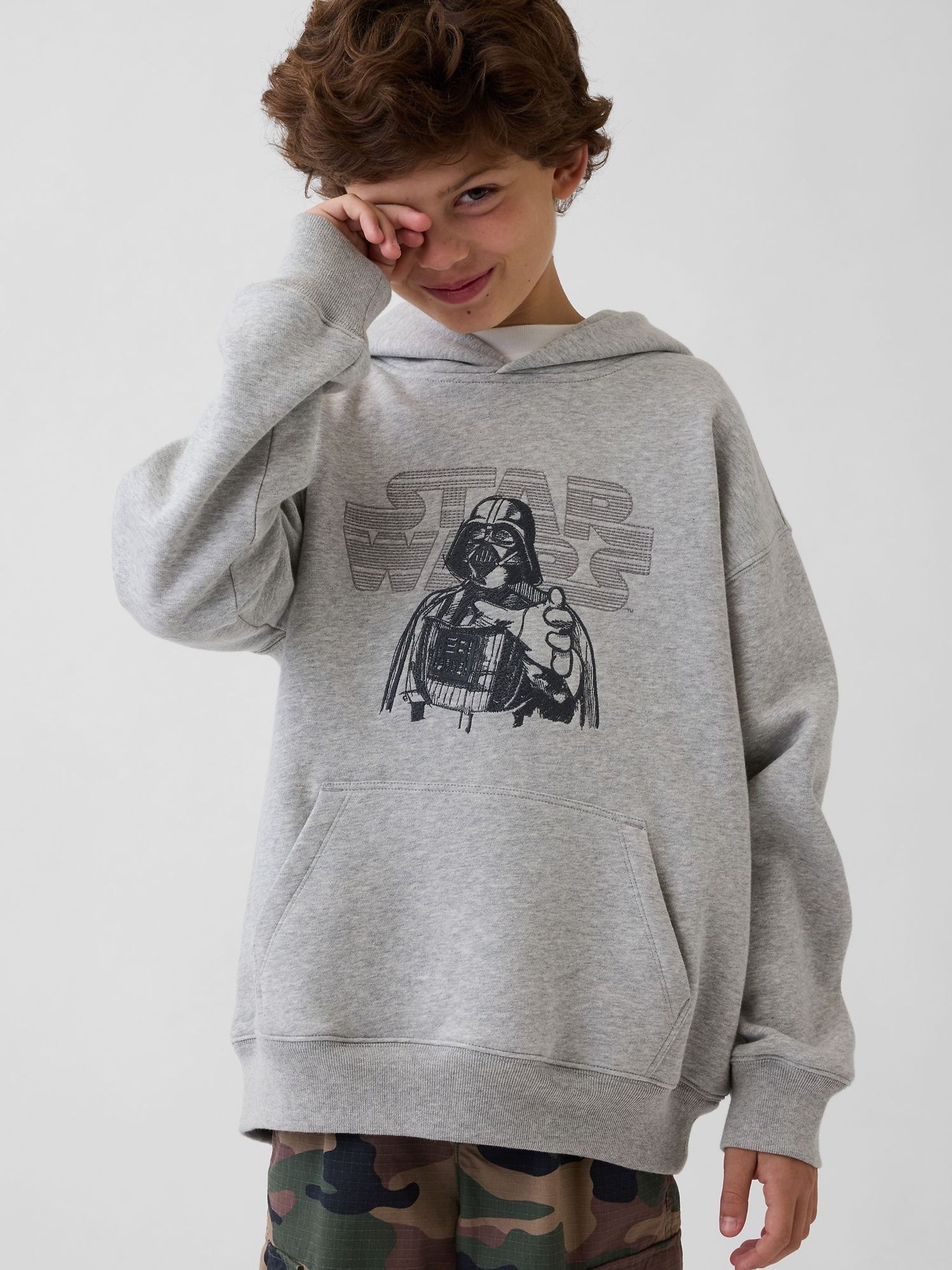 Grey Star Wars VintageSoft Relaxed Hoodie (G11566) | £35
