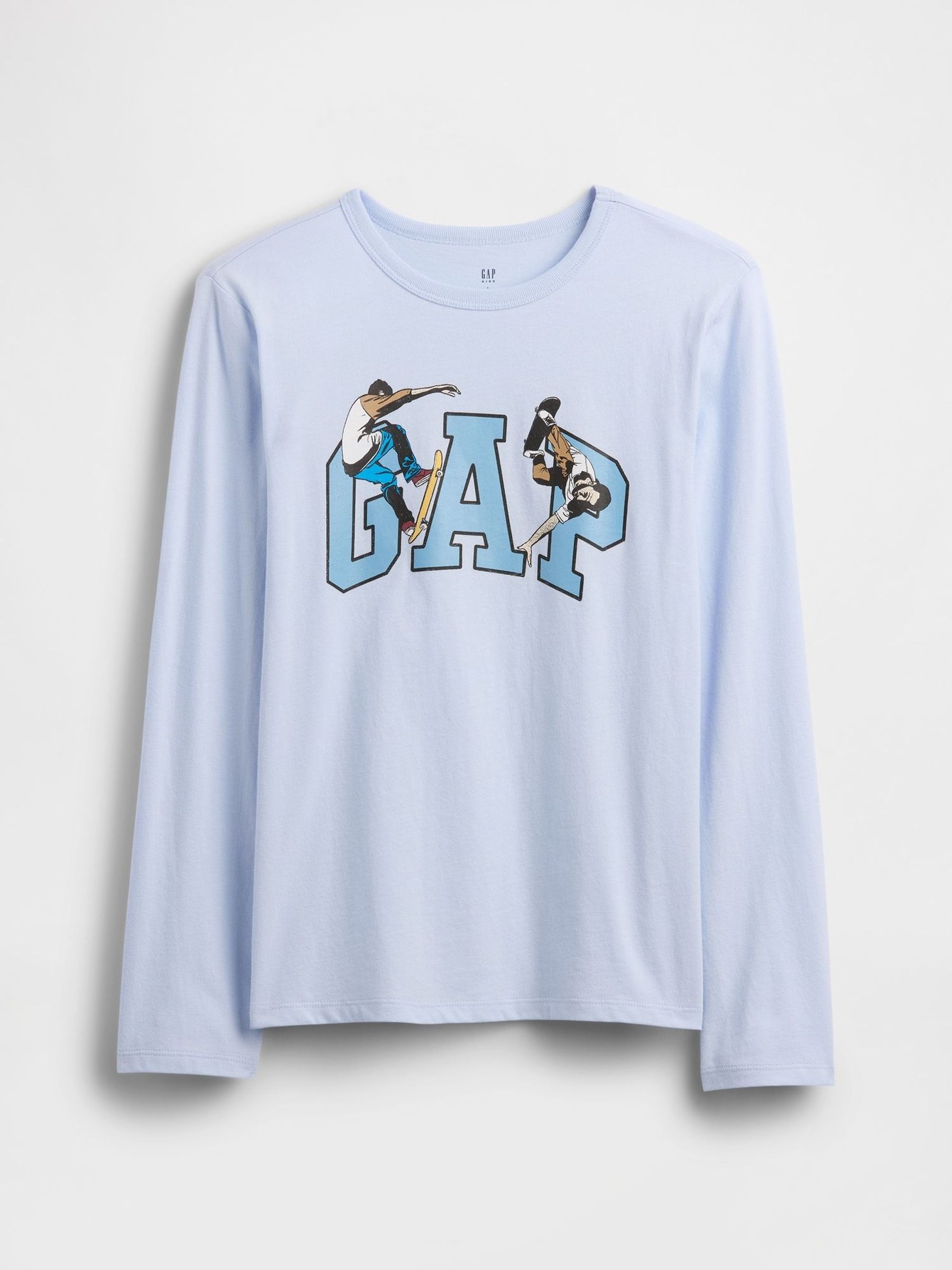 Light Blue Long Sleeve Graphic T-Shirt (4-13yrs) (G11614) | £10