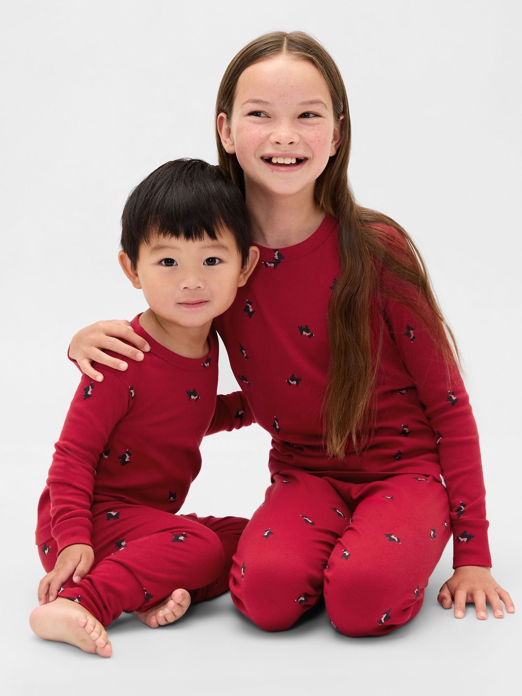 Red Scottish Terrier Cotton Christmas Pyjamas (G11661) | £18