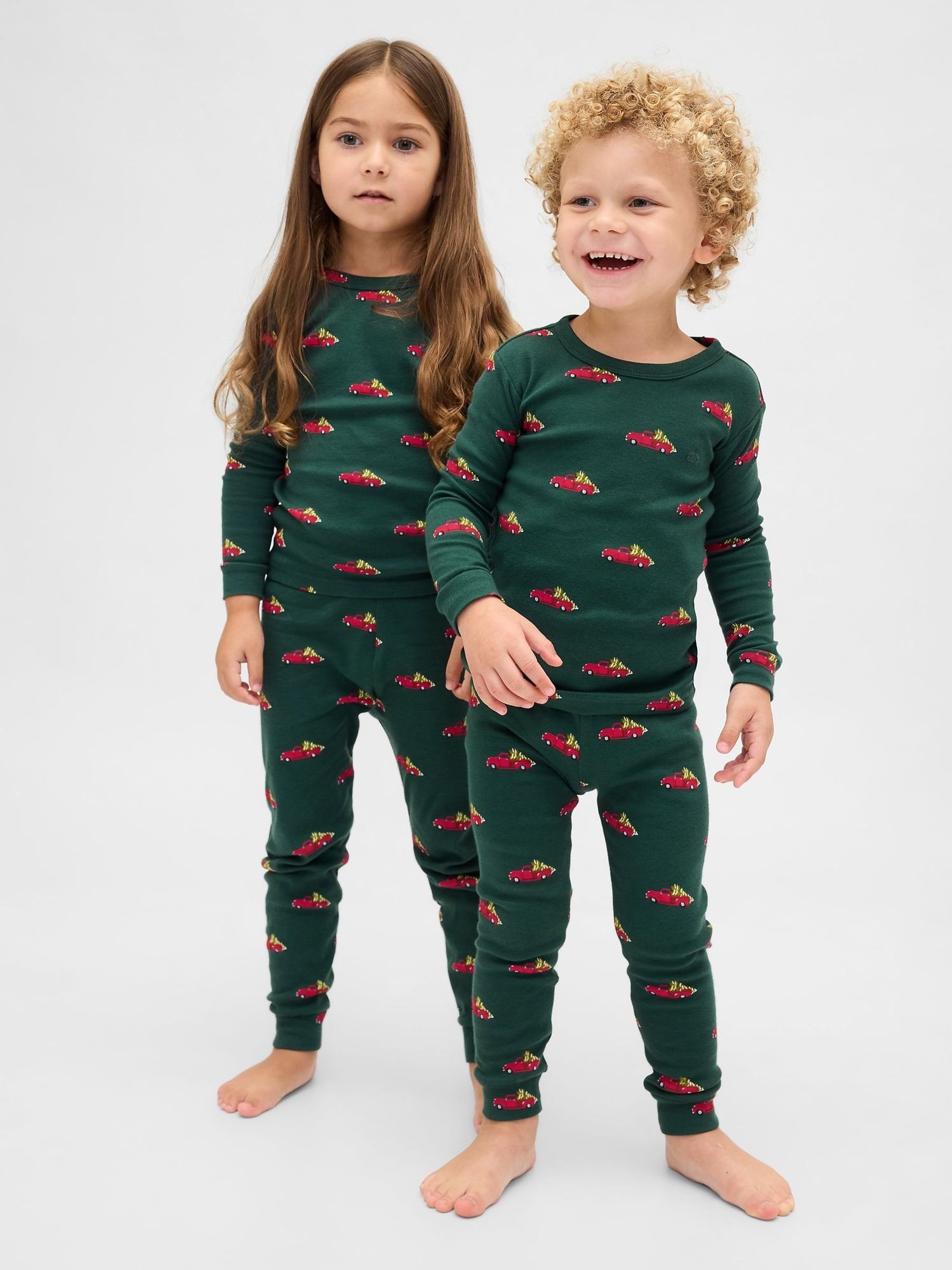 Green Cotton Christmas Pyjamas (G11668) | £18