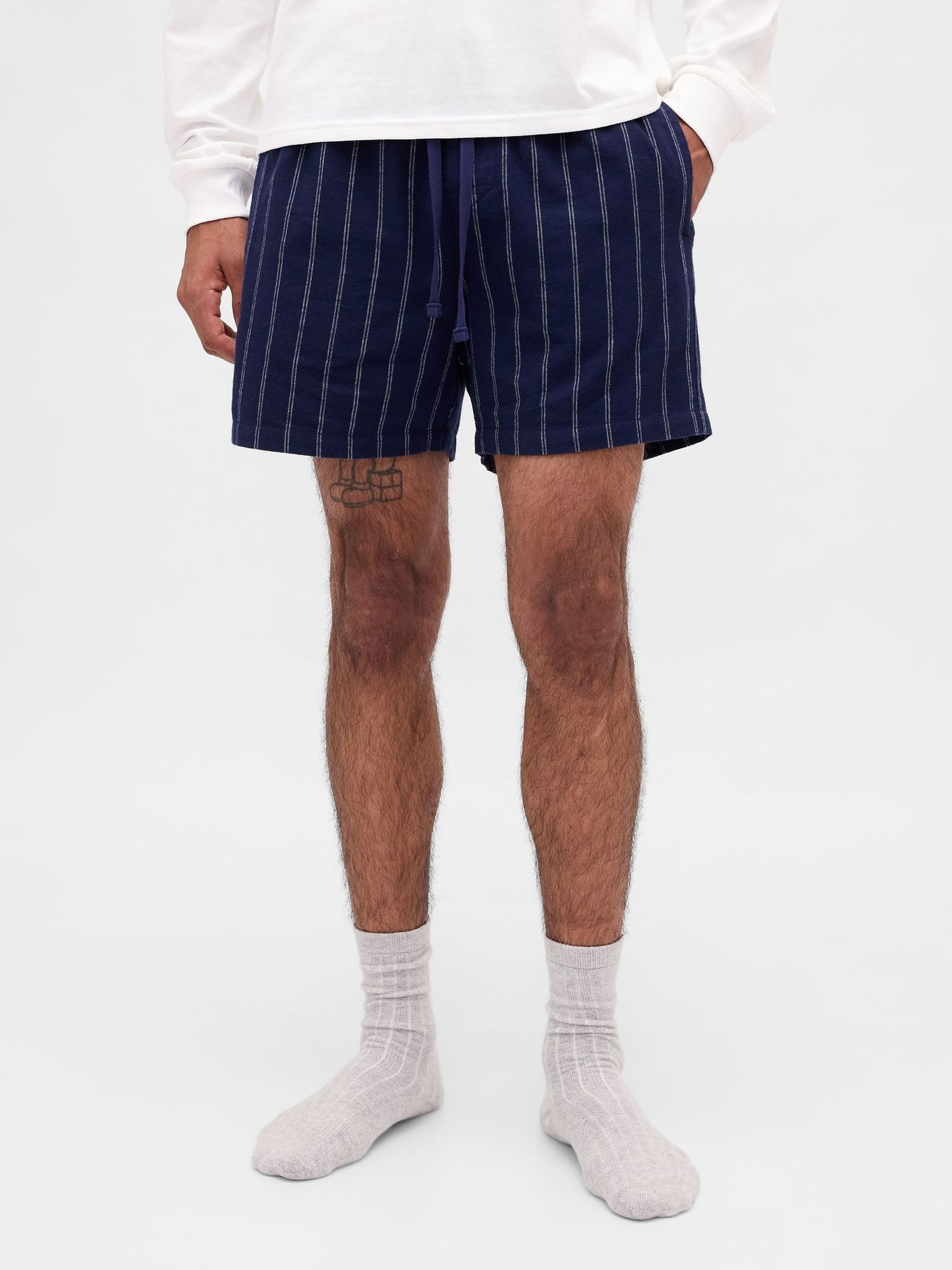 Navy Blue Matching Family Softest Flannel pyjama Boxer Shorts (G11691) | £15