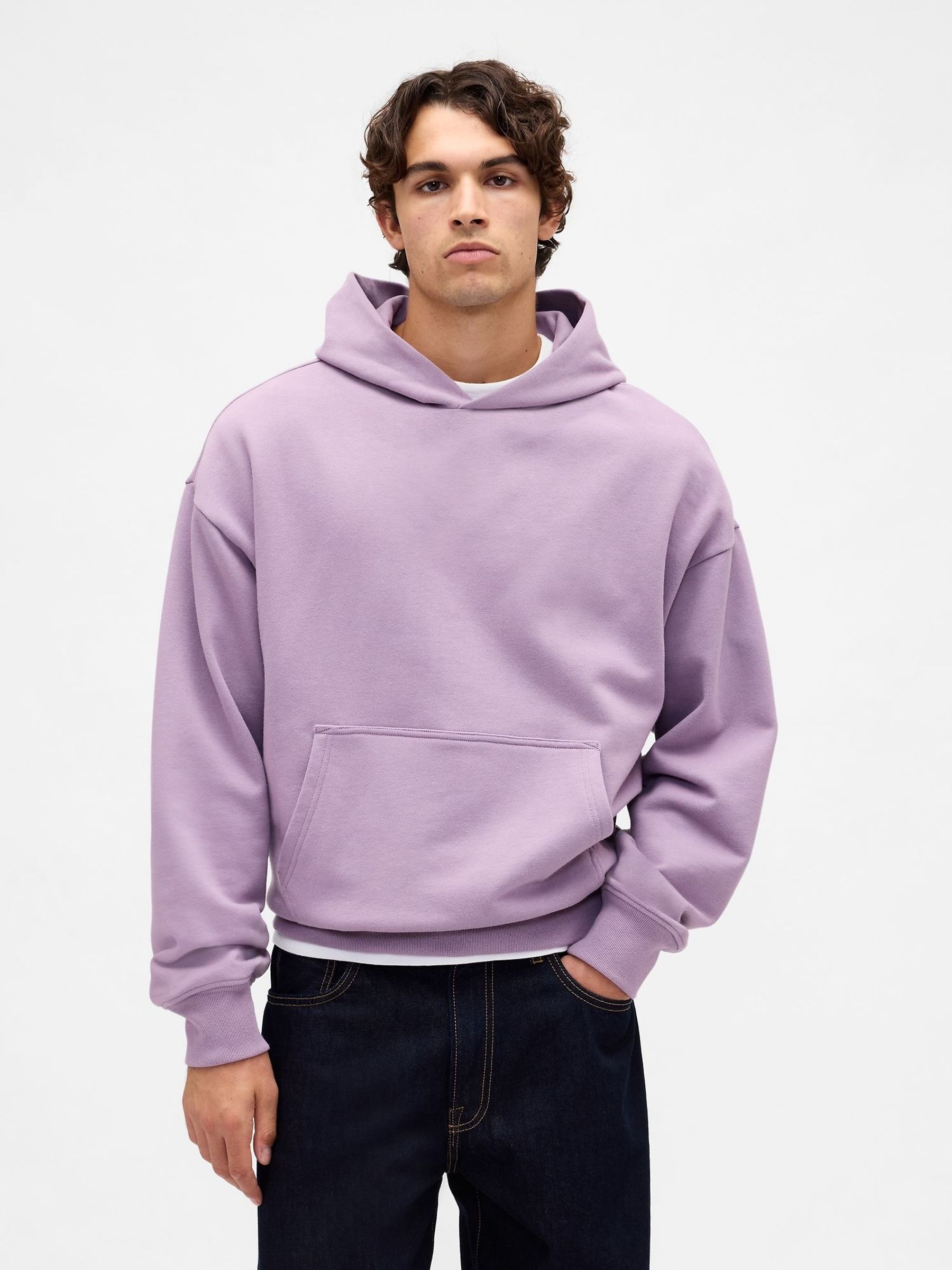 Purple Oversized Heavyweight Hoodie (G11701) | £60