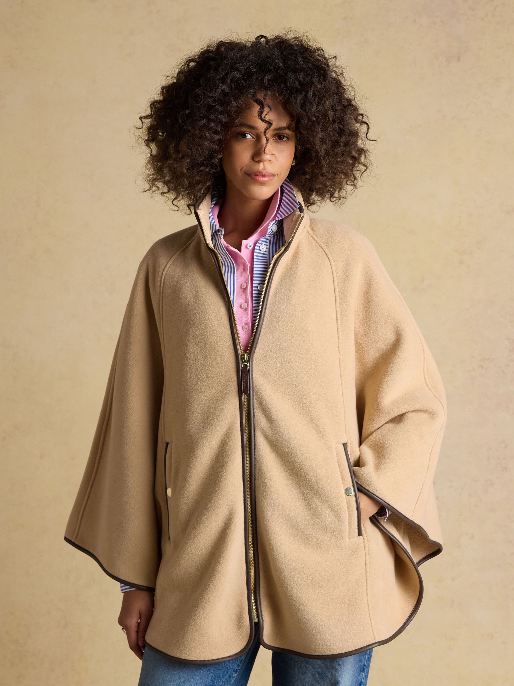 Heritage Cream Polar Fleece Longline Cape