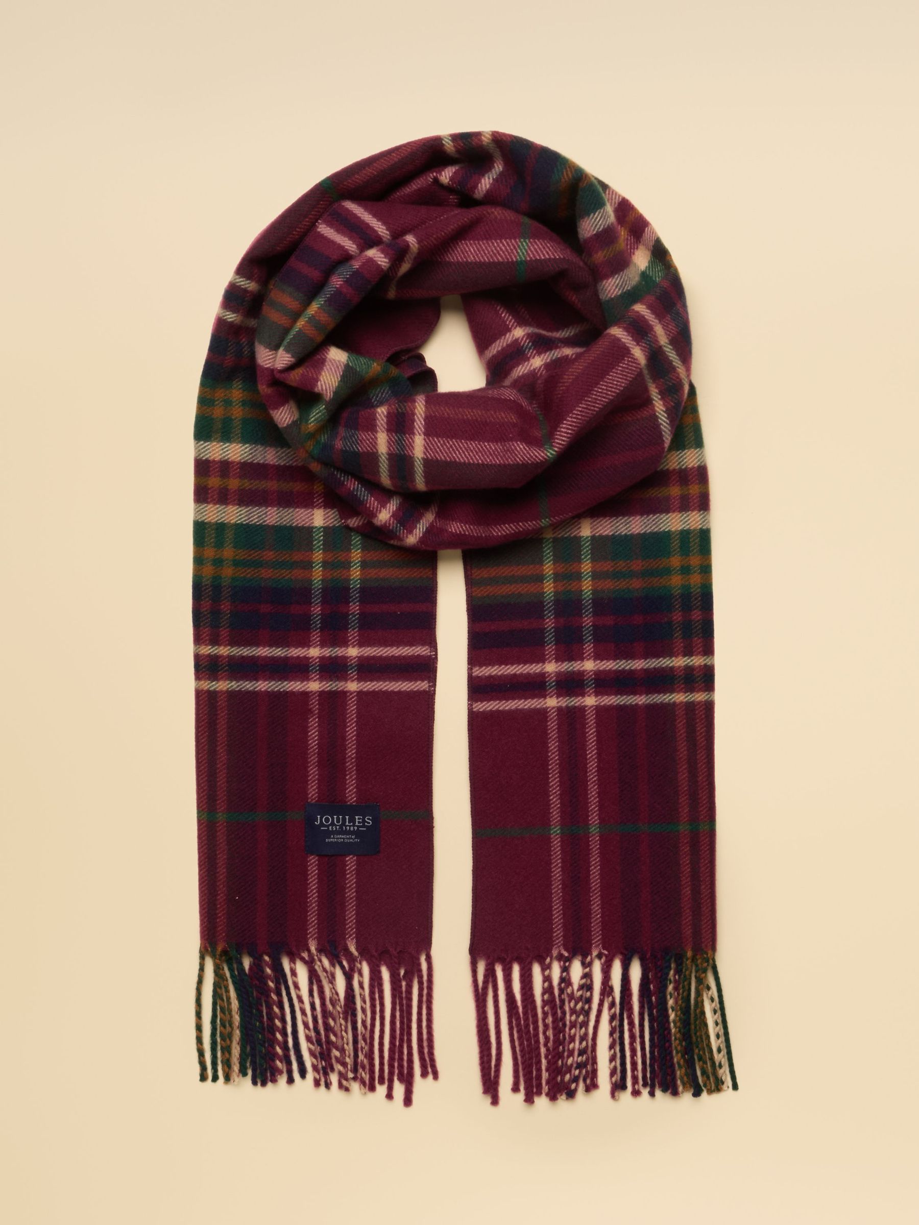 Red - Regular Check Scarf