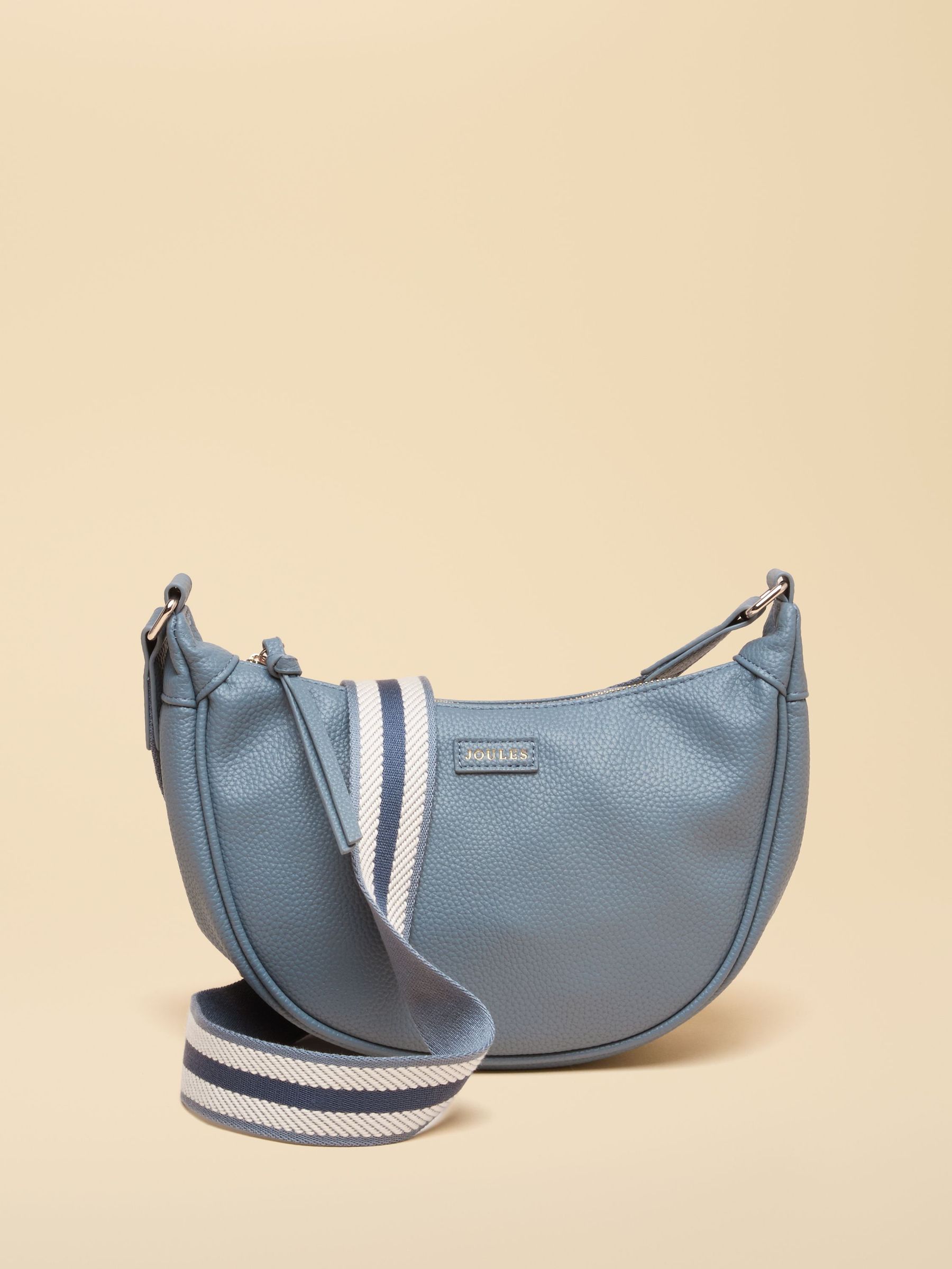Light Blue - Half Moon Adjustable Cross-body Bag