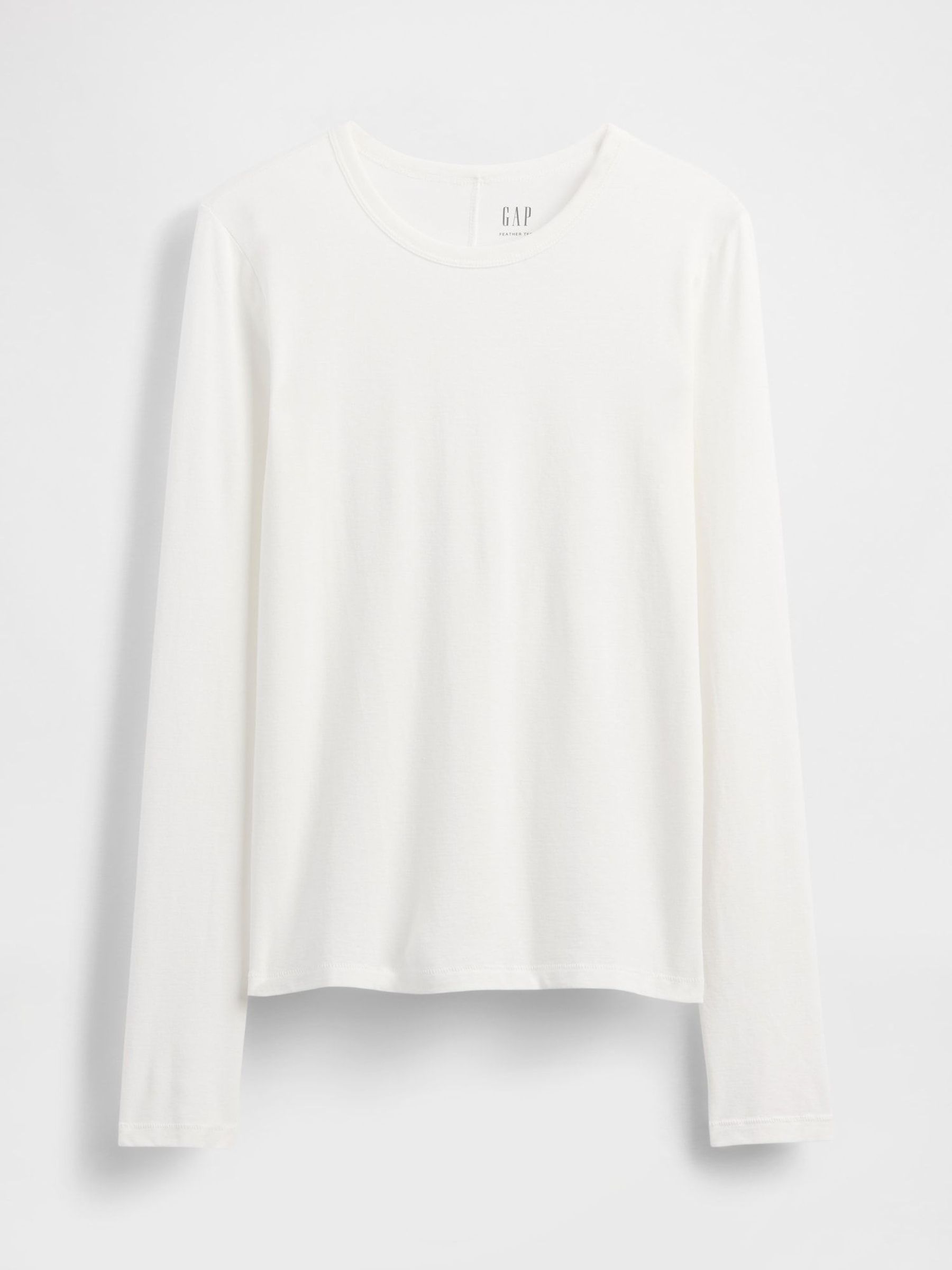 White Featherweight Crew Neck T-Shirt (G14558) | £18