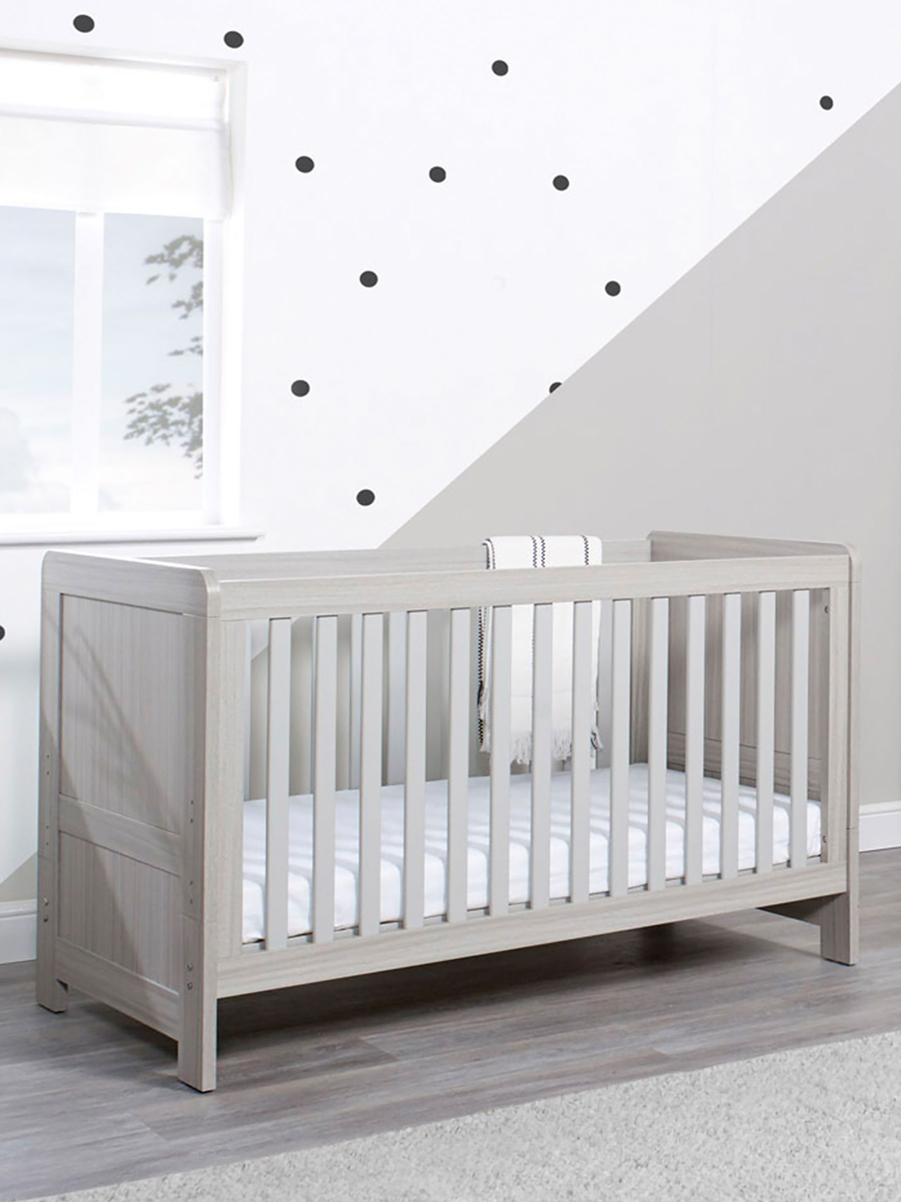 Ickle Bubba Grey Pembrey Cot Bed and Fibre Mattress (G15702) | £300