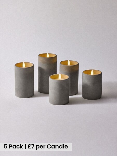 The Set 5 Pack Ceramic Led Candles