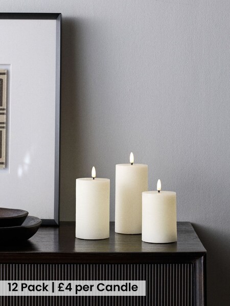 The Set 12 Pack Real Wax Led Candles