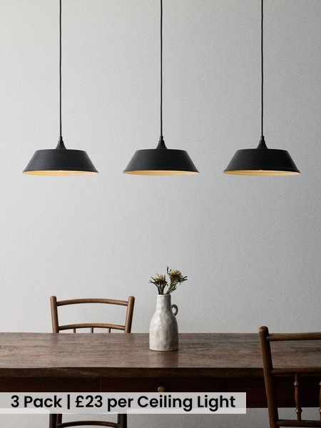 The Set 3 Pack Metal Ceiling Light
