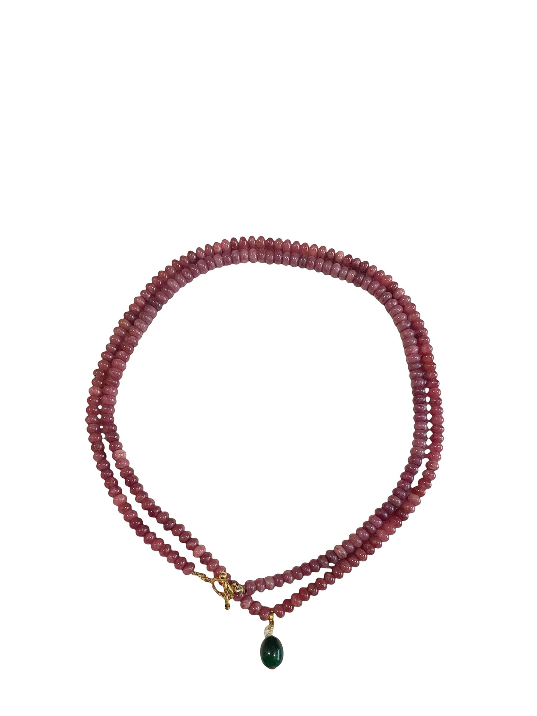 Minerva Purple & Olive Necklace (G15879) | £109