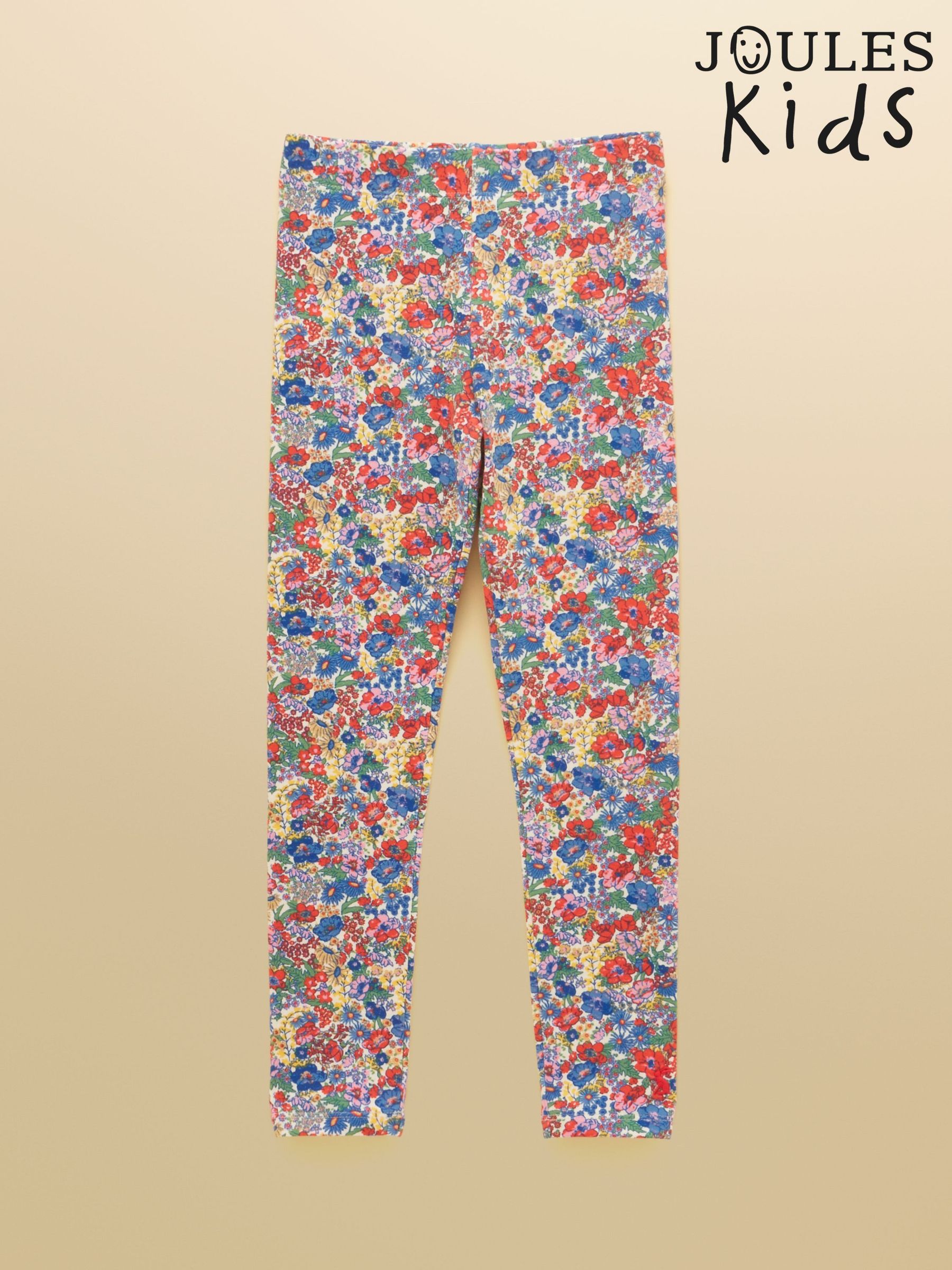 Cream Ditsy - Jersey Leggings