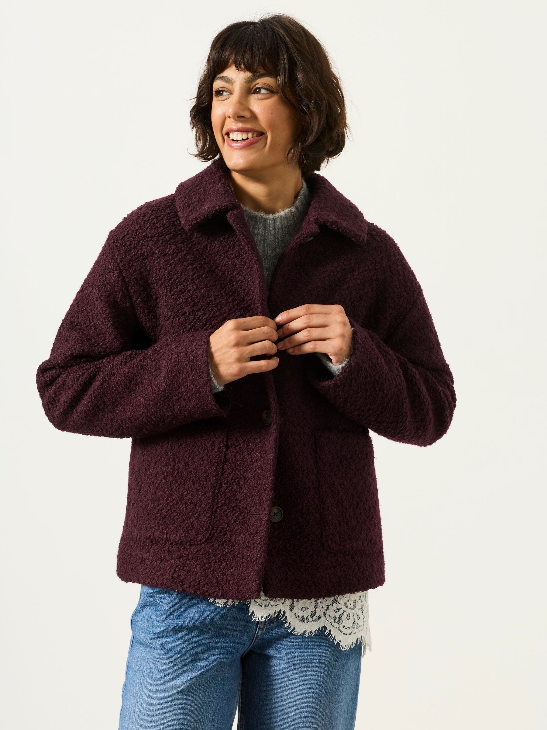 Plum Purple - Boucle Jacket
