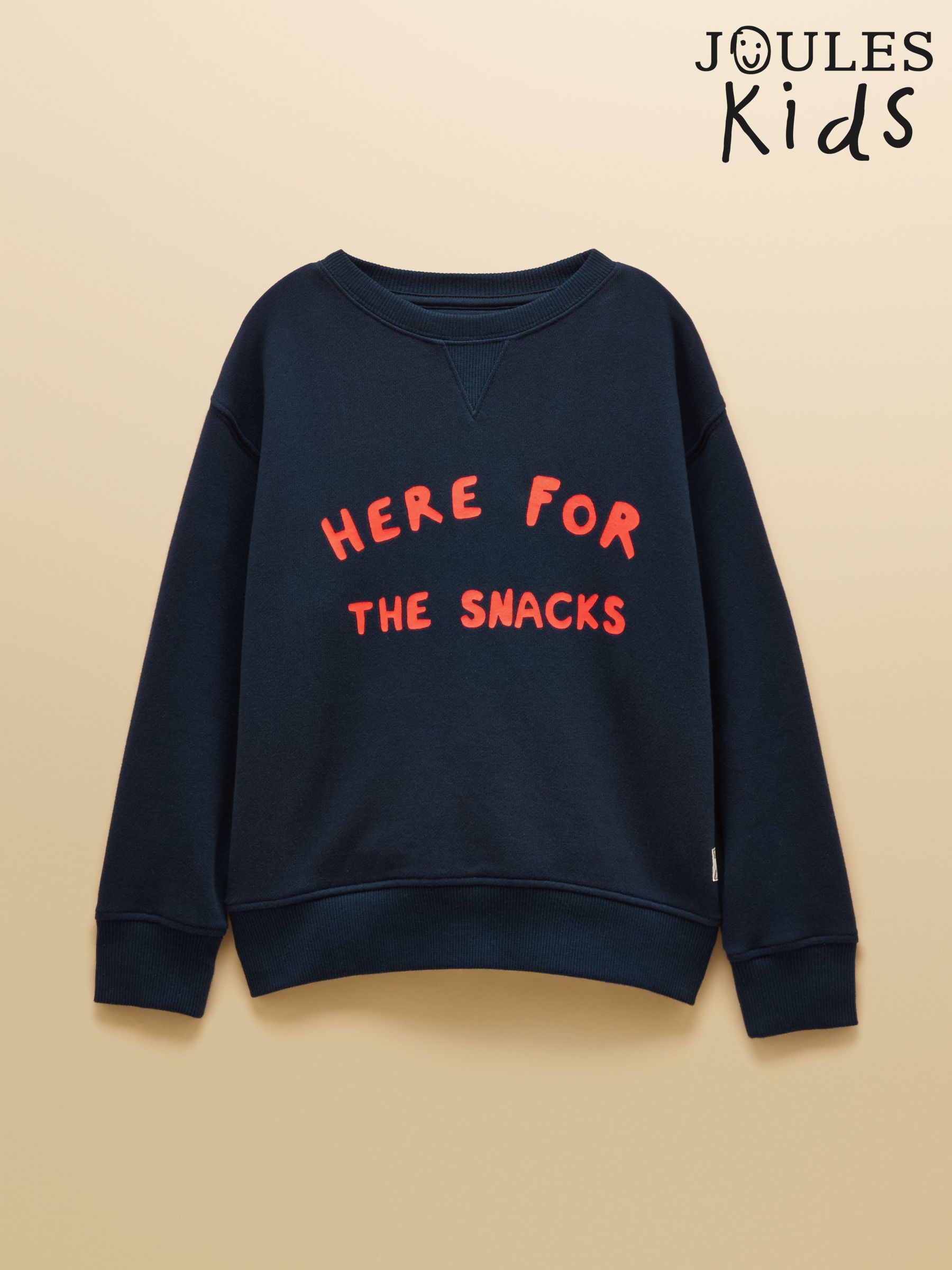 Navy - Slogan Crew Neck Sweatshirt