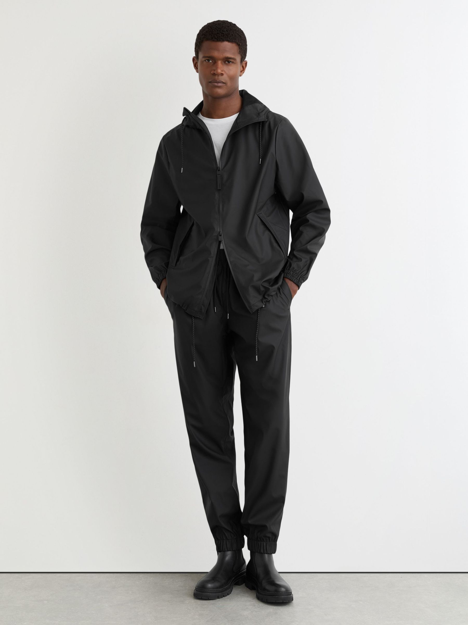 Rains Waterproof Cuffed Trousers in Black (G19821) | £79