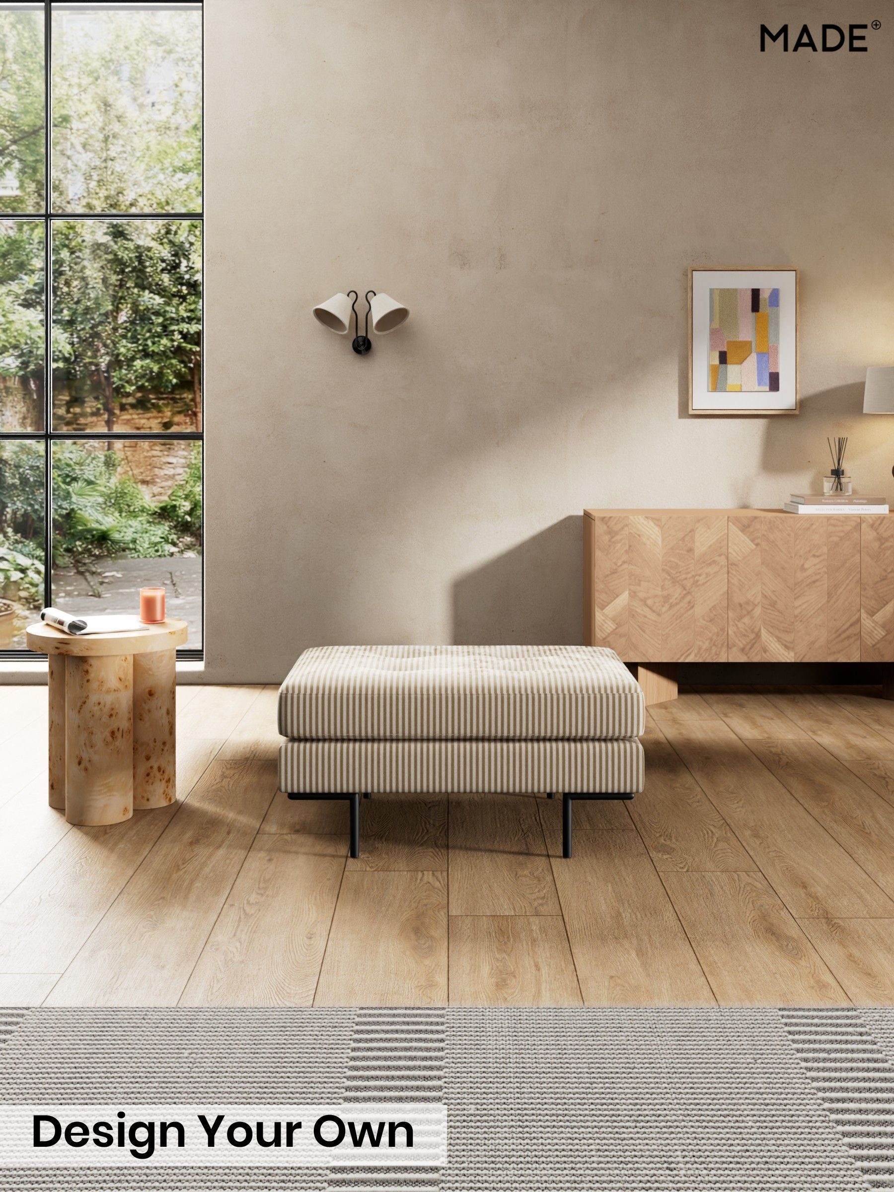Velvet Stripe/Beige Natural - Harlow By Made