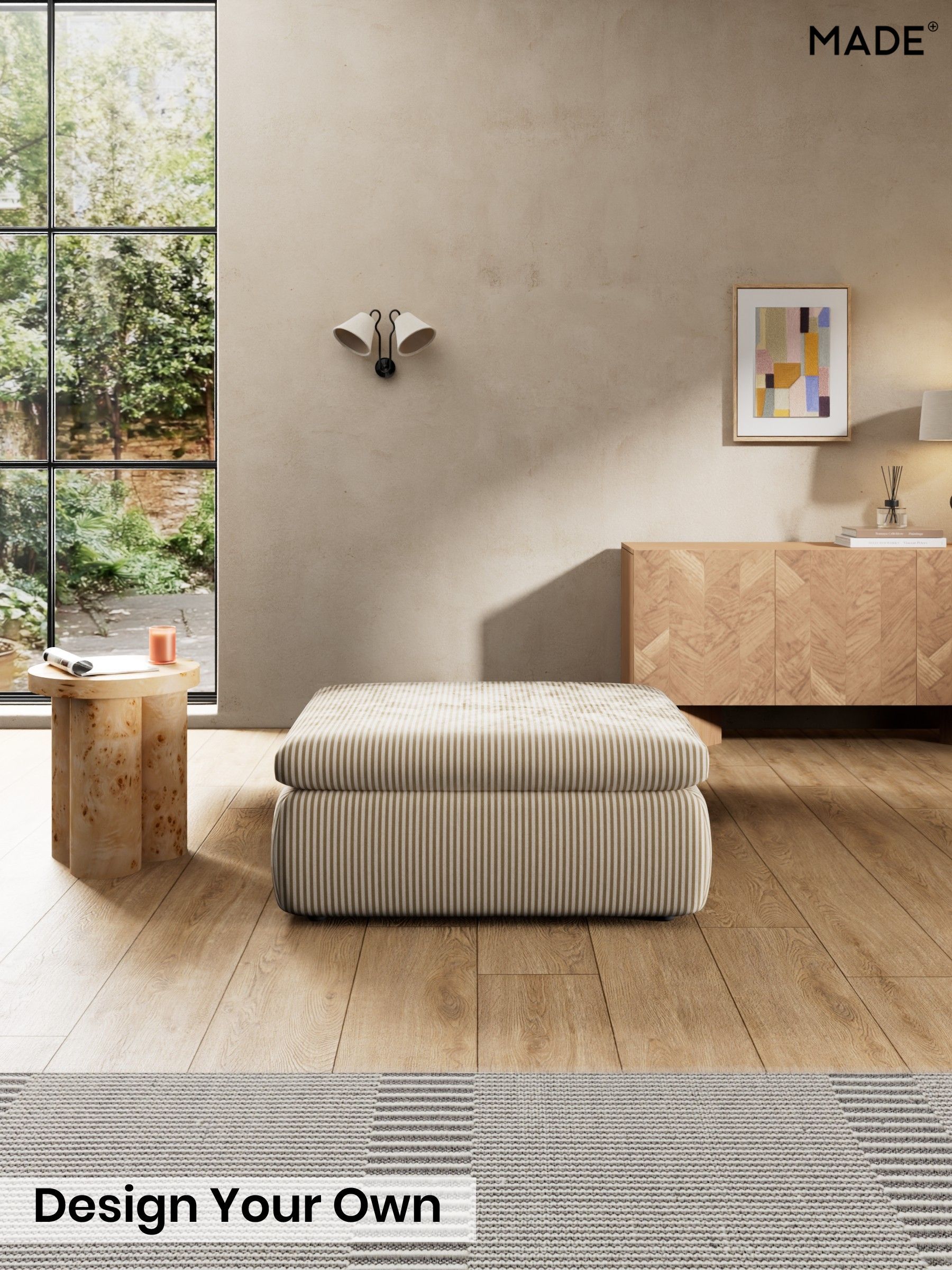 Velvet Stripe/Beige Natural - Jackson By Made