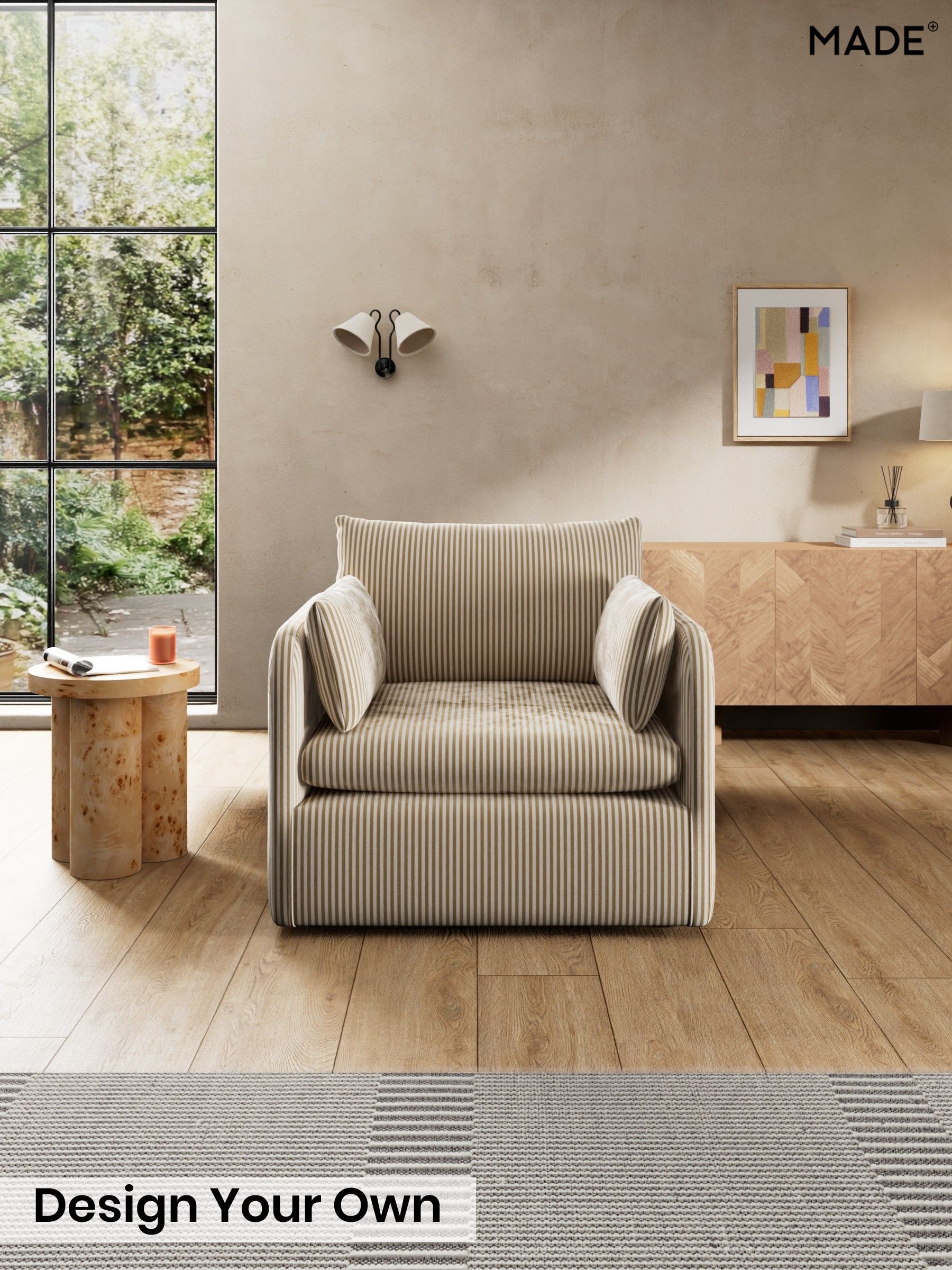 Velvet Stripe/Beige Natural - Jackson By Made