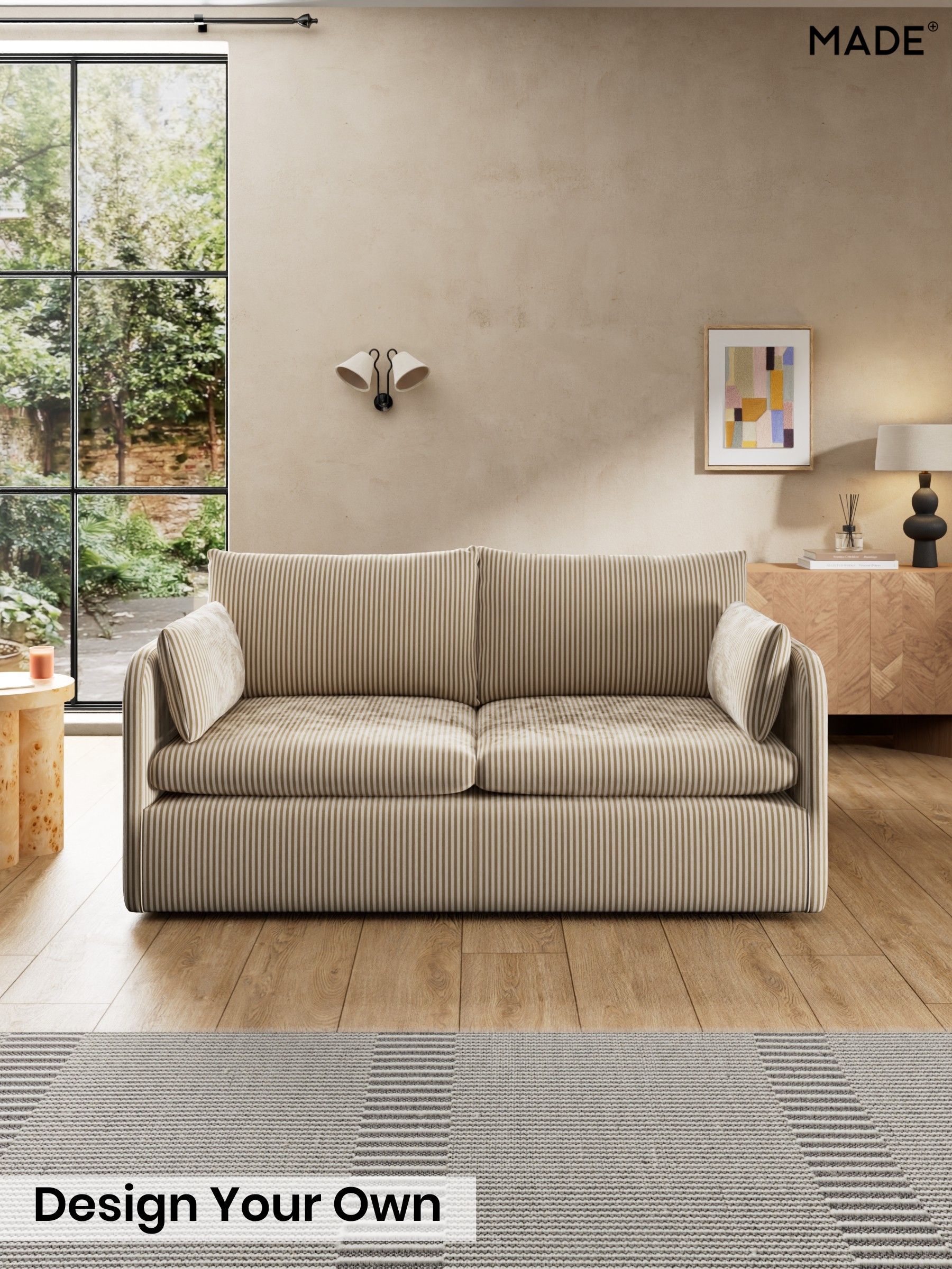 Velvet Stripe/Beige Natural - Jackson By Made