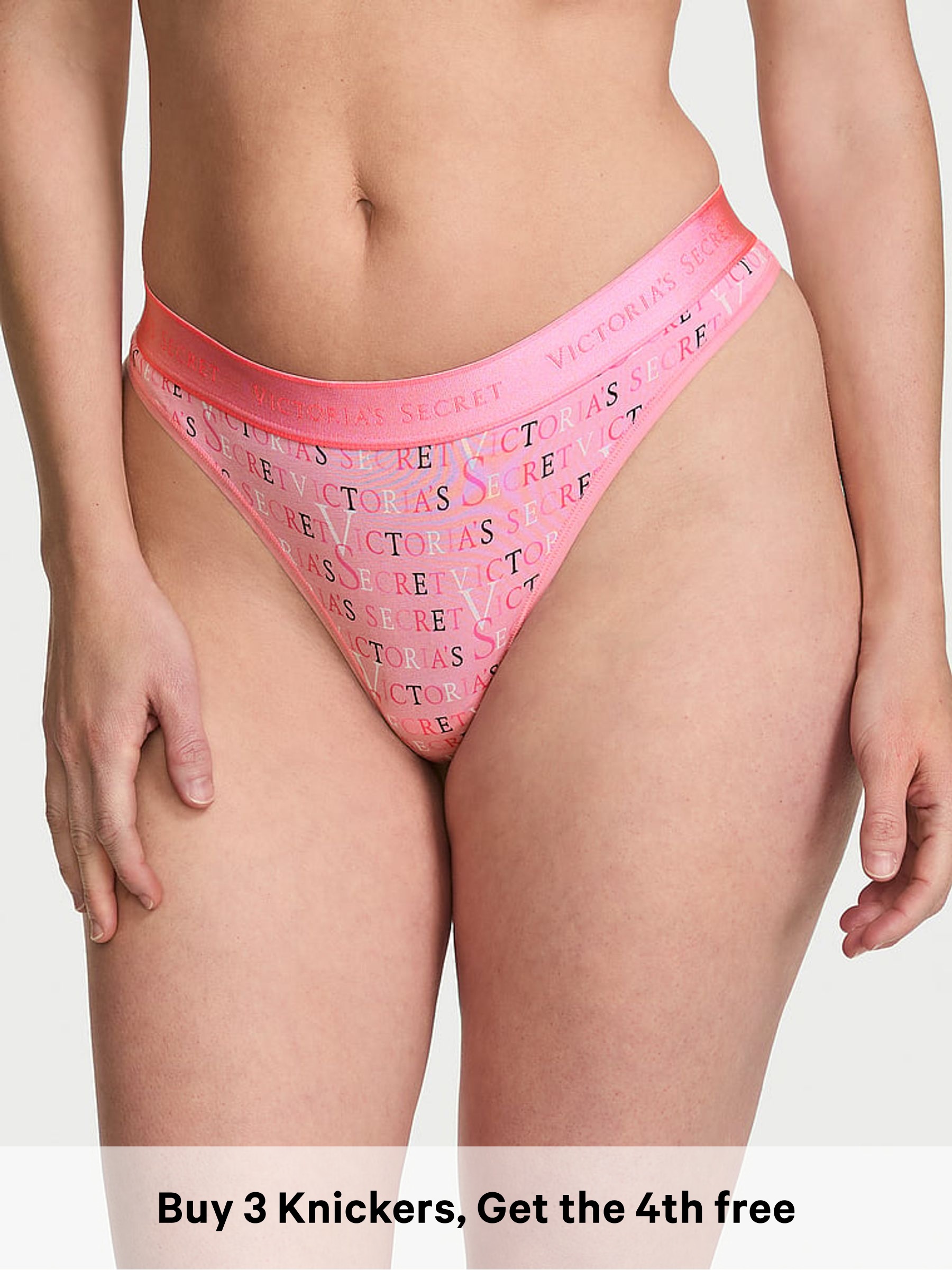 Victoria Pink Heritage - Thong Logo Knickers
