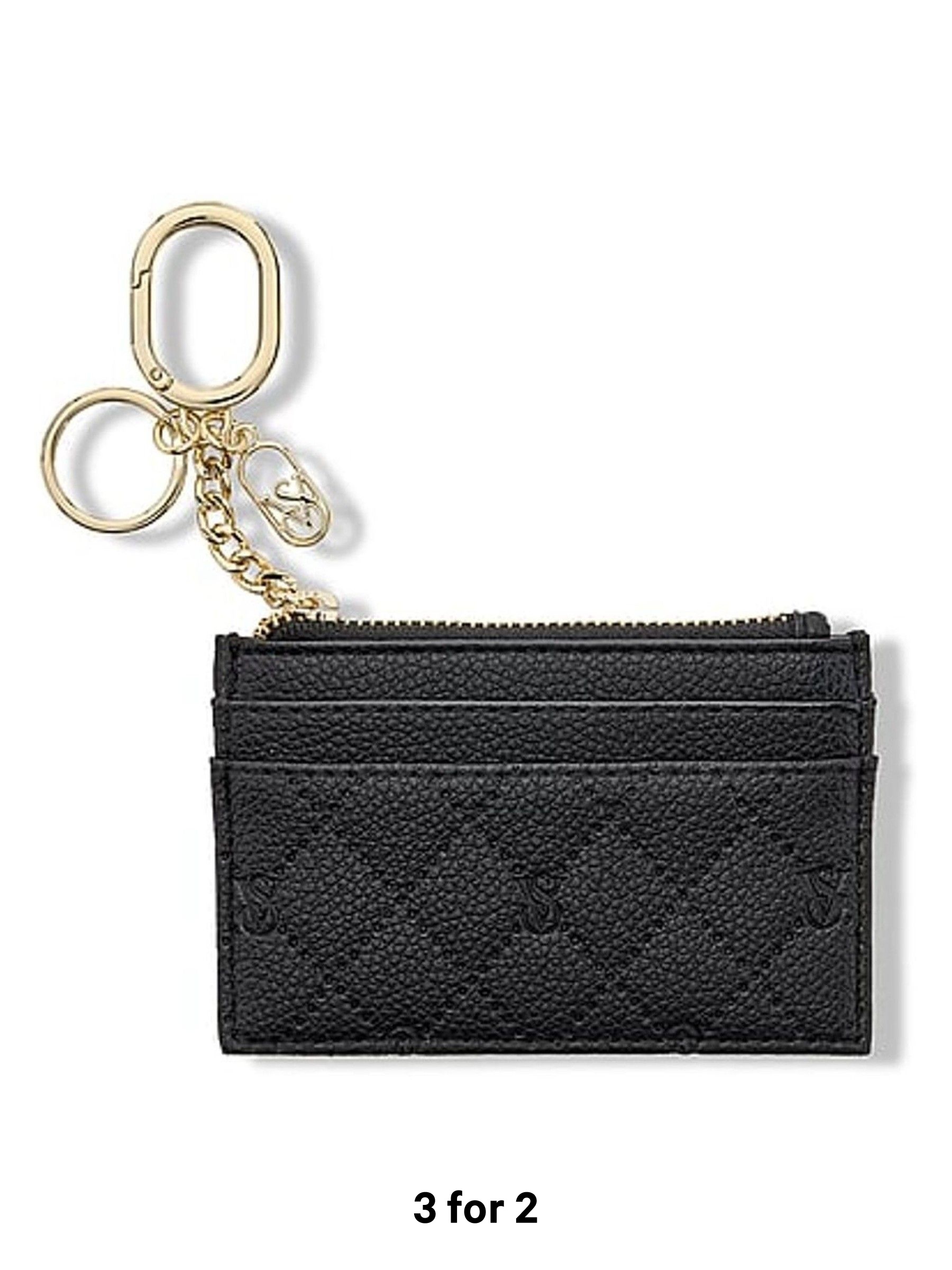 Debossed Black - Card Case Keyring