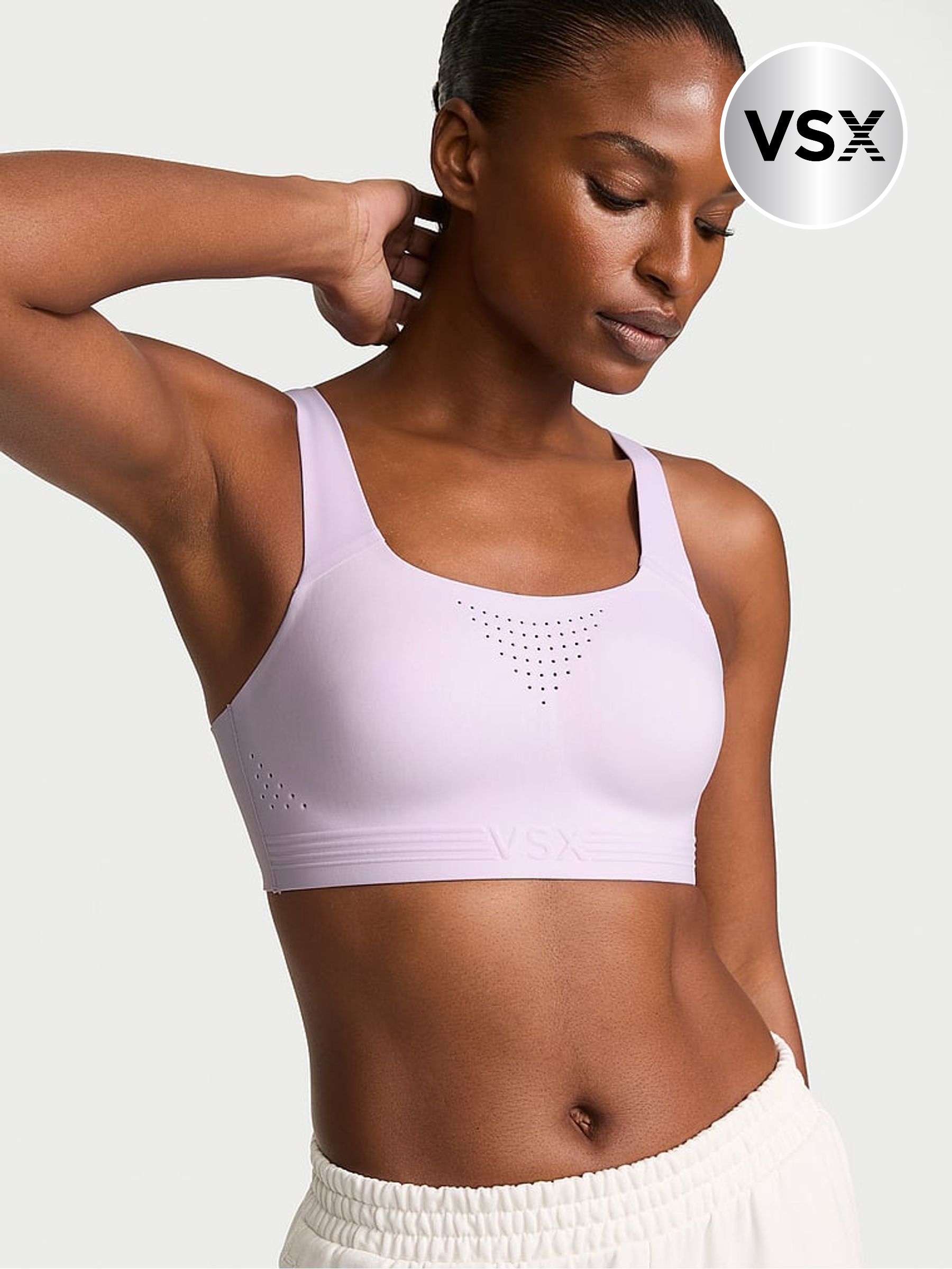 Purple Whisper - Back Close Featherweight Max™ High Impact Sports Bra
