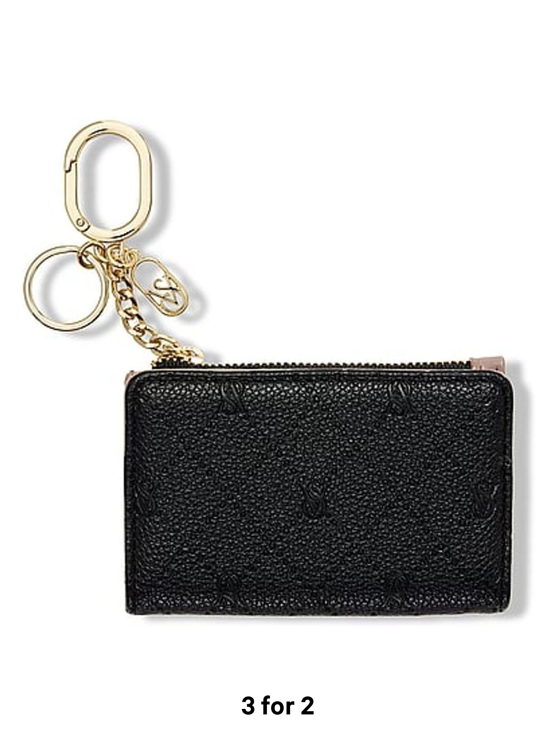 Debossed Black - Foldable Keyring Card Holder