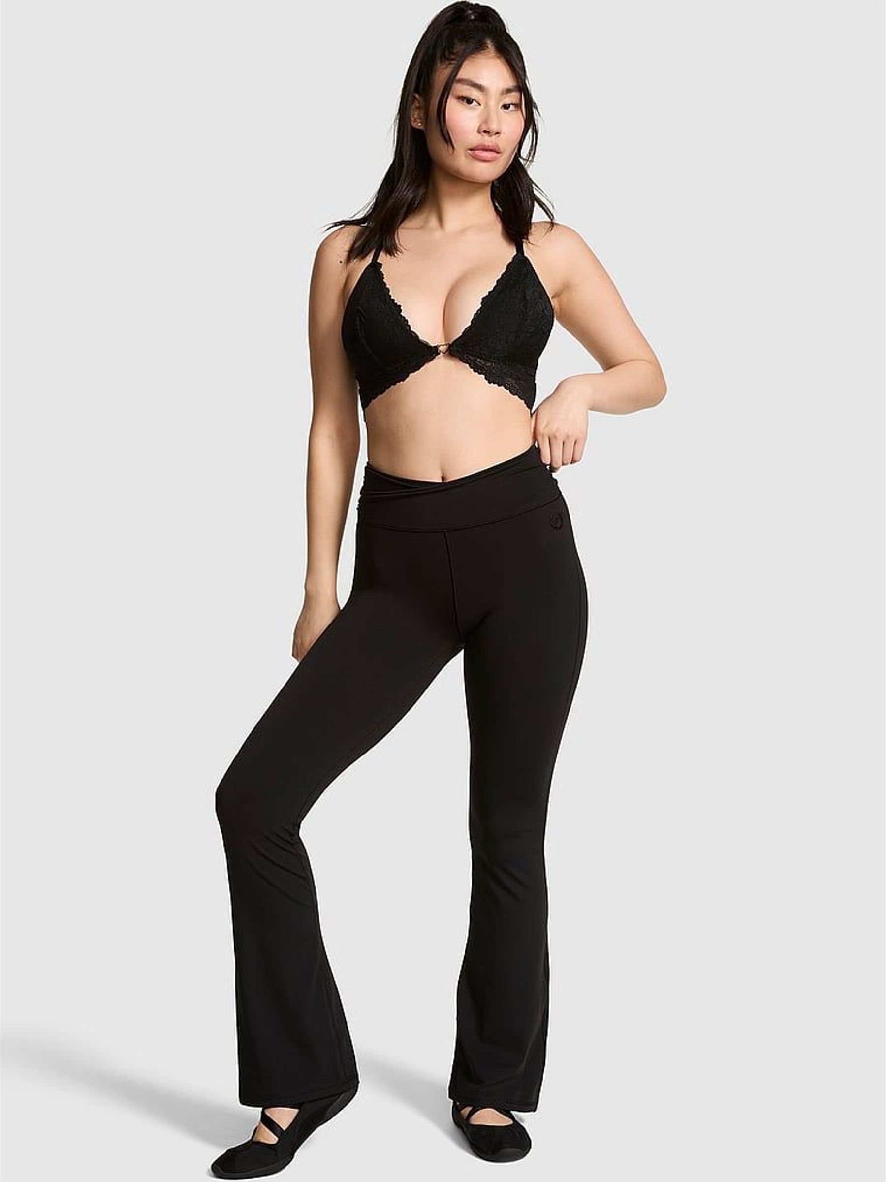 Black - Relay Flared Leggings