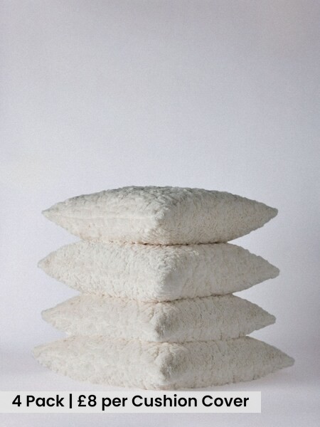 4 Pack Faux Fur Cushion Covers