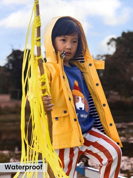 Bright Yellow - Waterproof Jersey Lined Fisherman Coat