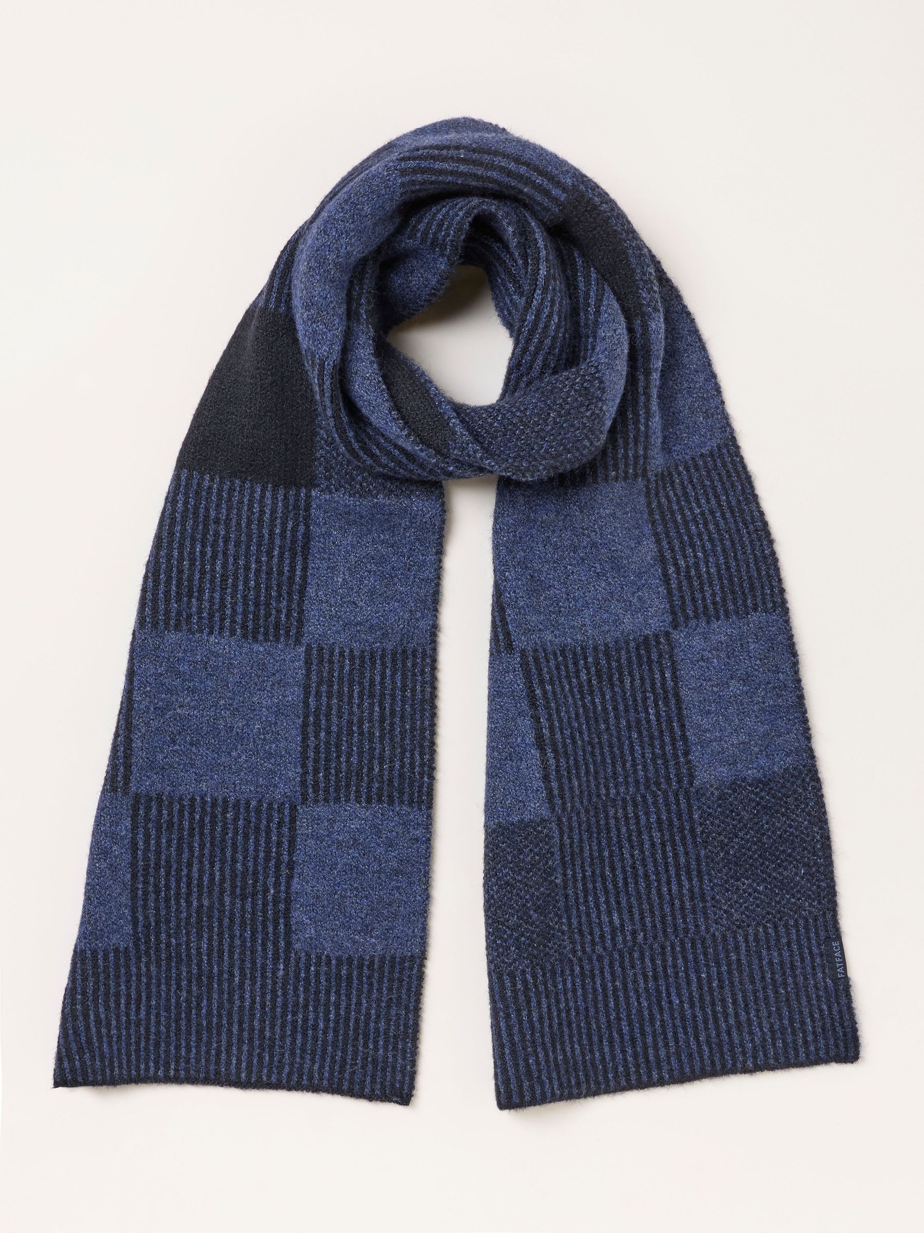 Navy - Regular Check Scarf