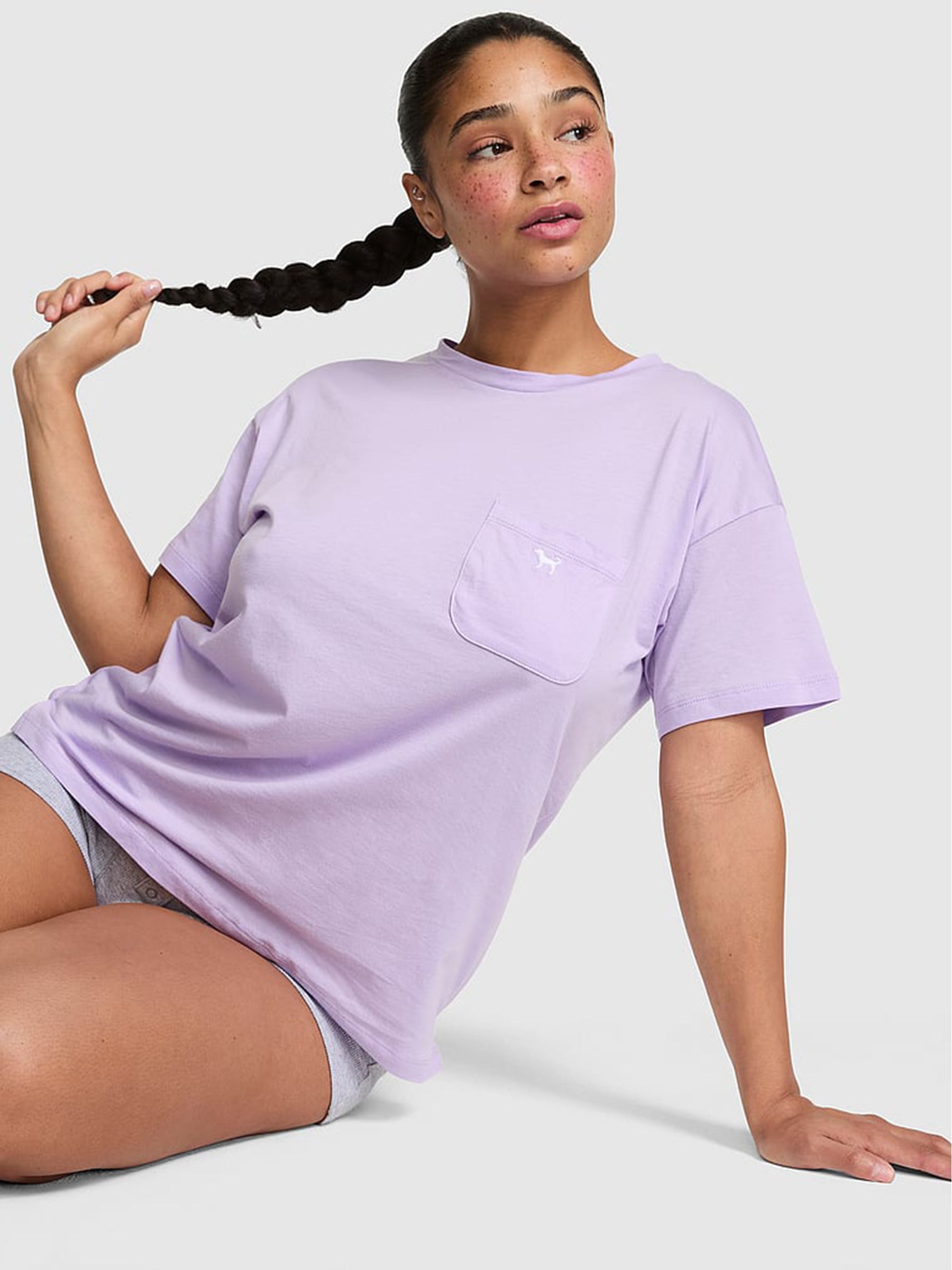 Lilac Purple Crush - Longline Pyjama Top