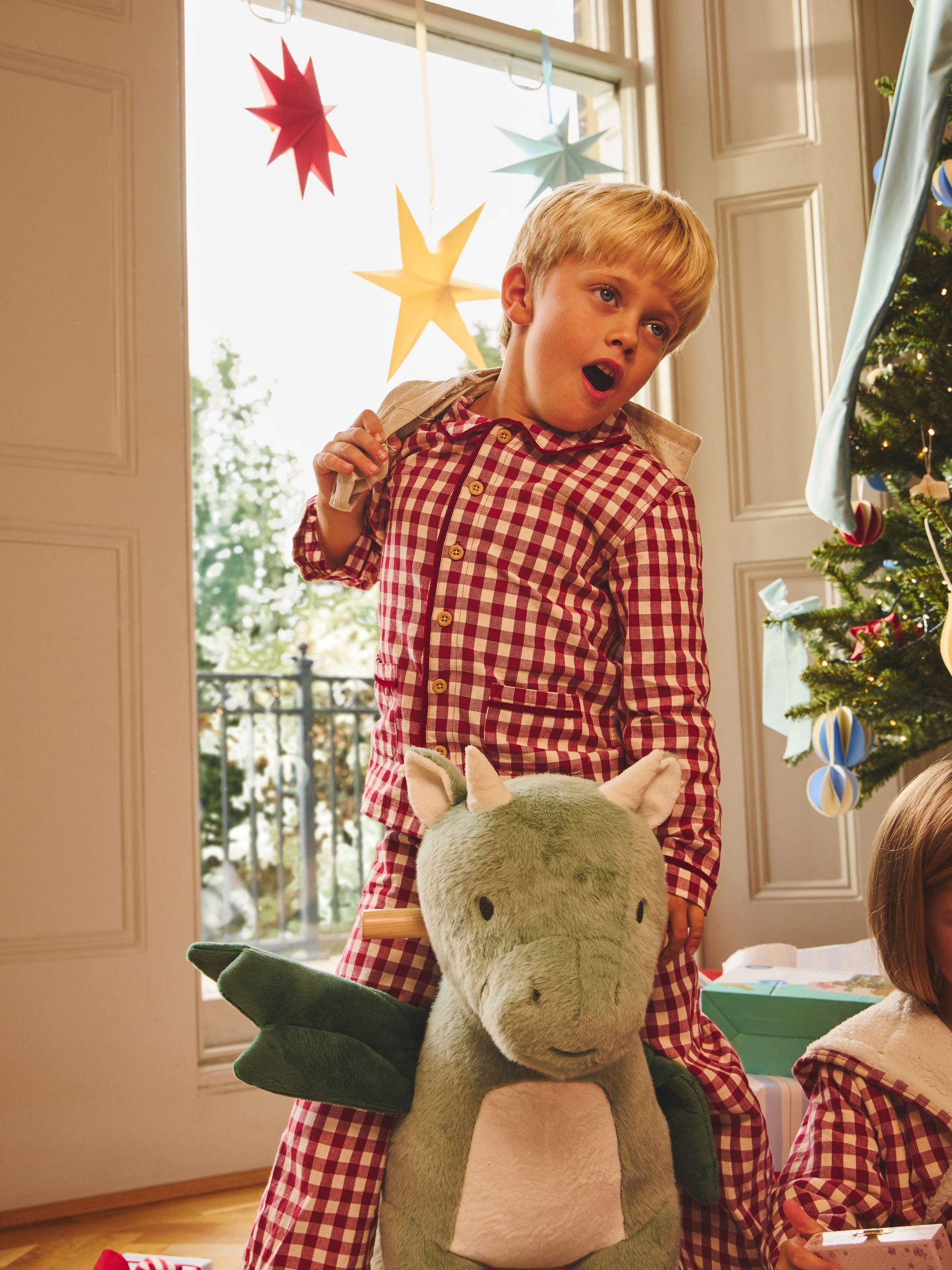 Burgundy Gingham - Christmas Woven Pyjamas