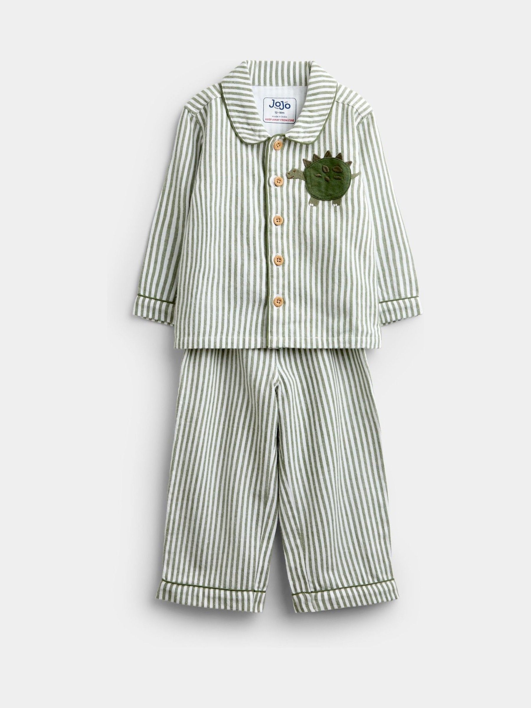 Green Dinosaur - Woven Pyjamas