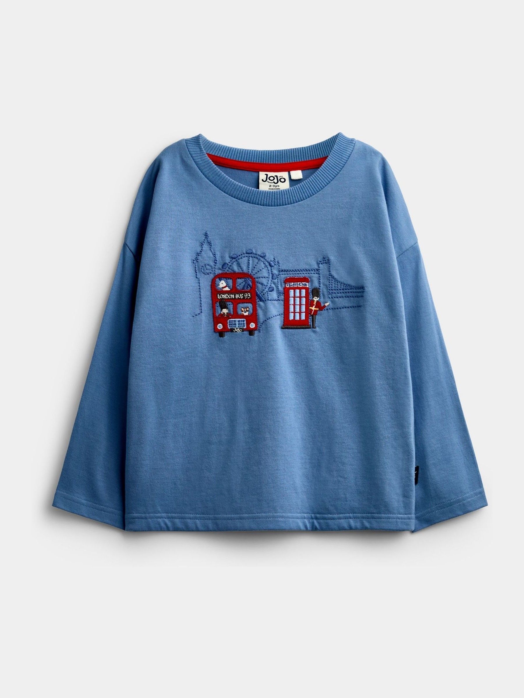 Blue Marl London Bus - Appliqué Top
