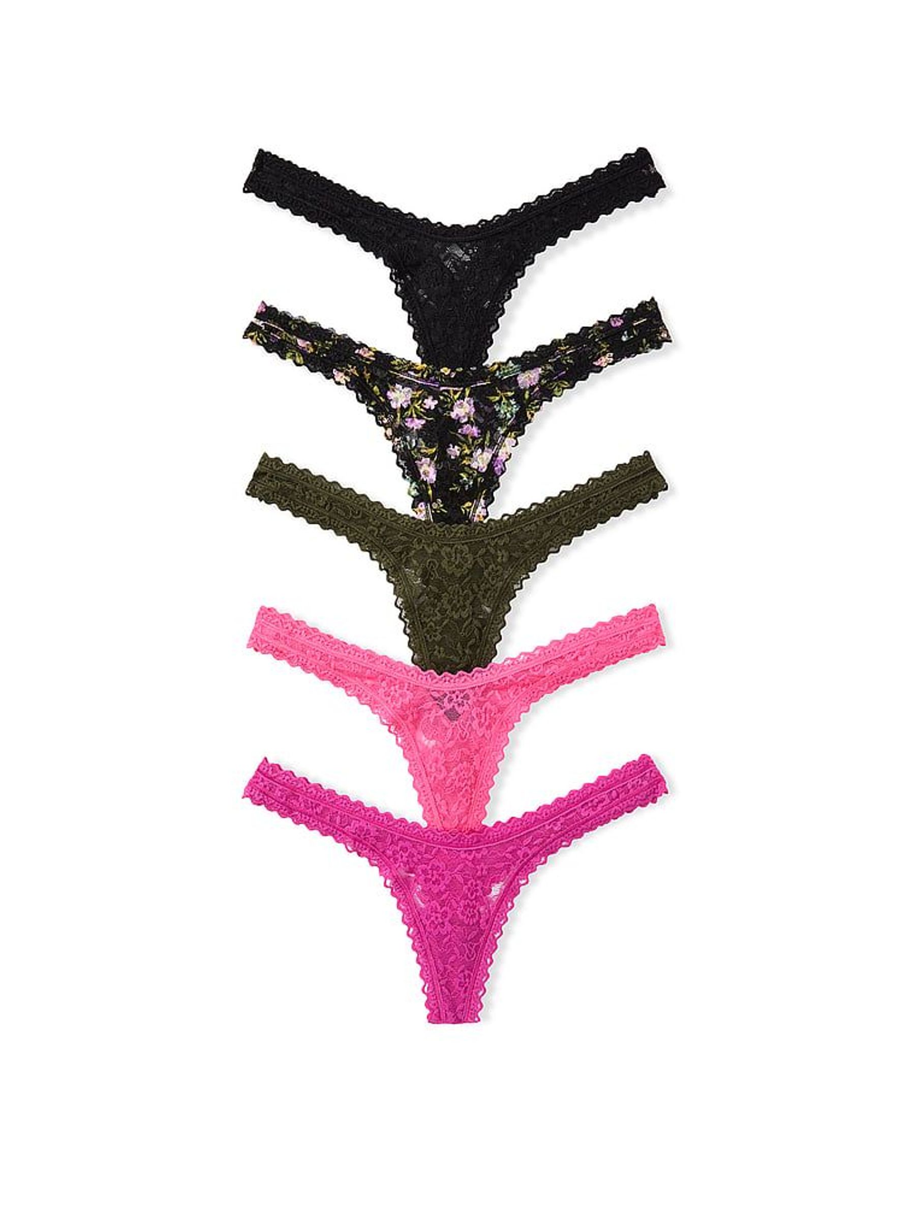 Black/Floral/Green/Pink - 5 Pack Knickers