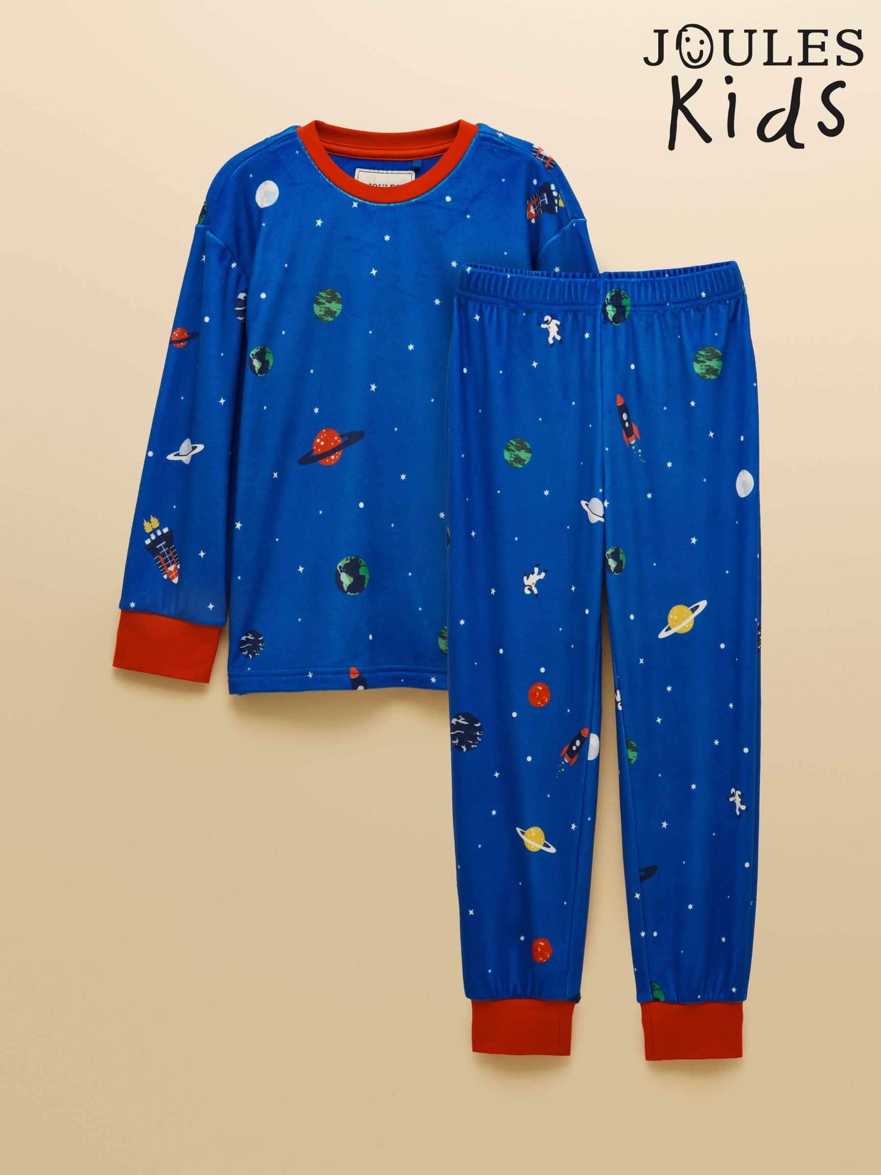 Blue Space - Long Sleeve Fleece Pyjamas