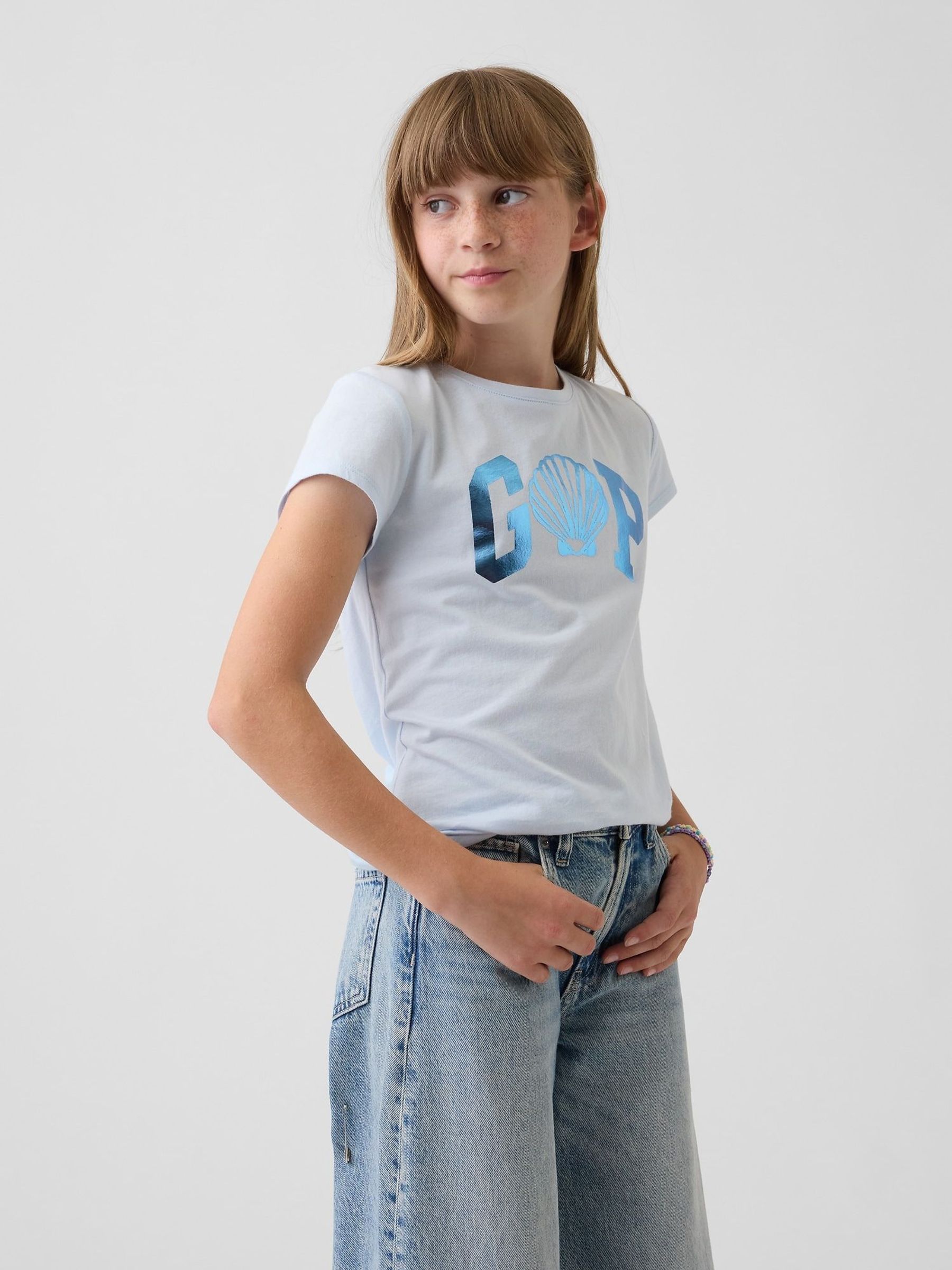 Blue - Short Sleeve Logo T-shirt (4-13yrs)