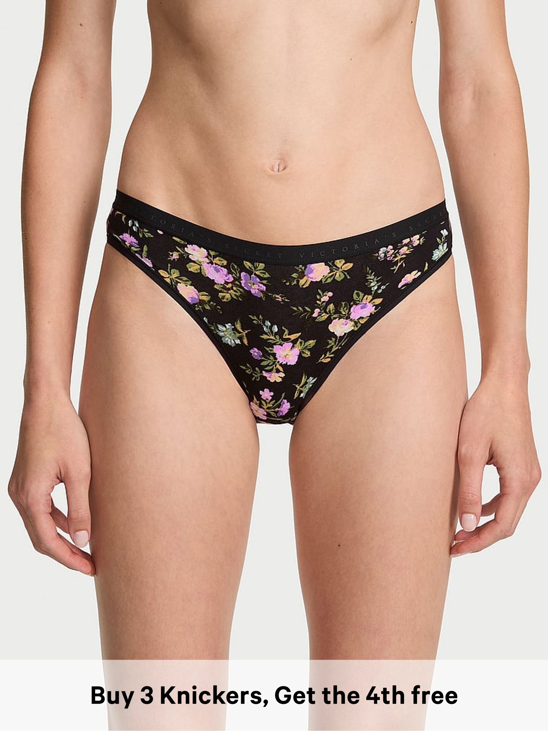 Black Floral Bouquet - Hipster Knickers