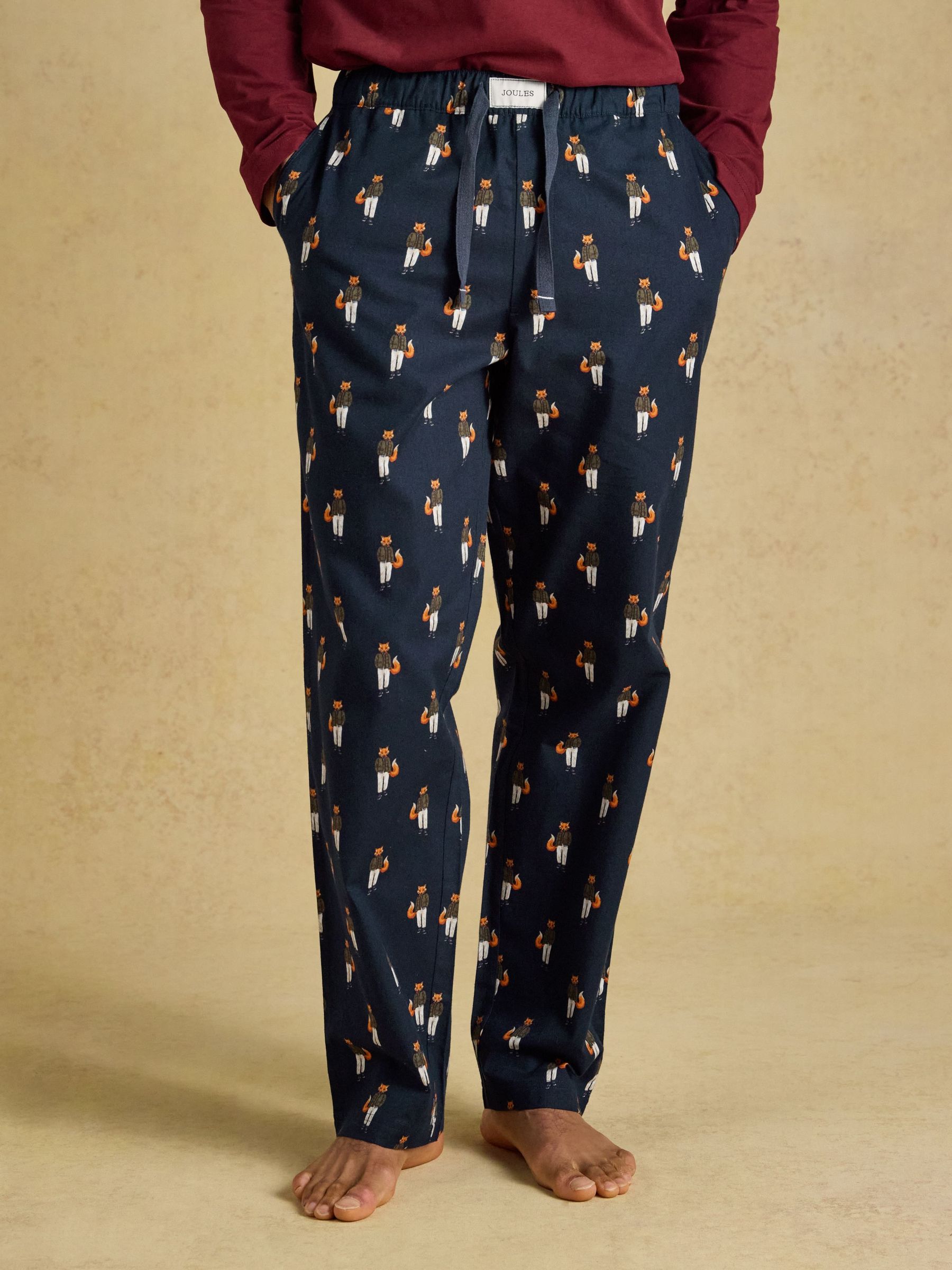 Navy - Regular Relaxed Fit Pyjama Bottoms