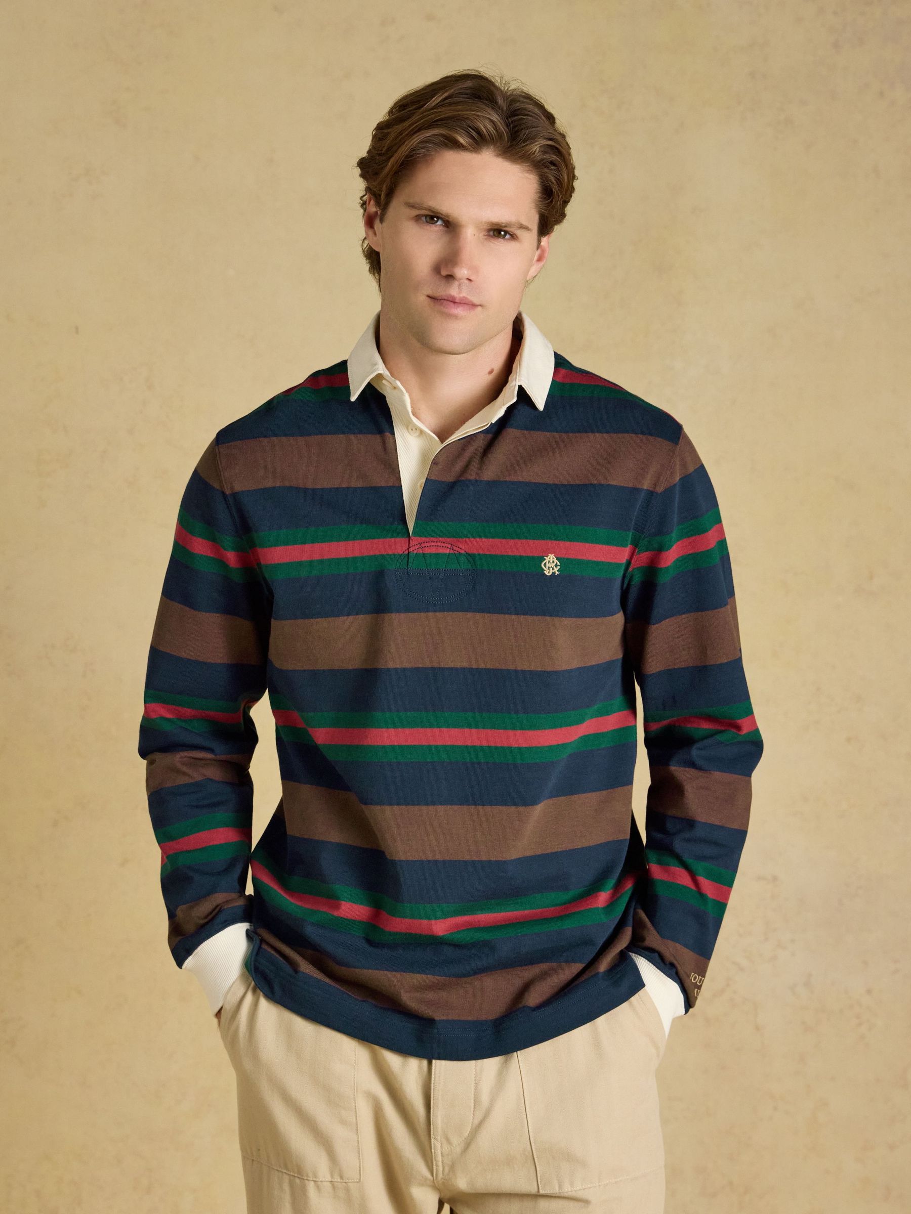 Multi - Regular Long Sleeve Striped Rugby Shirt