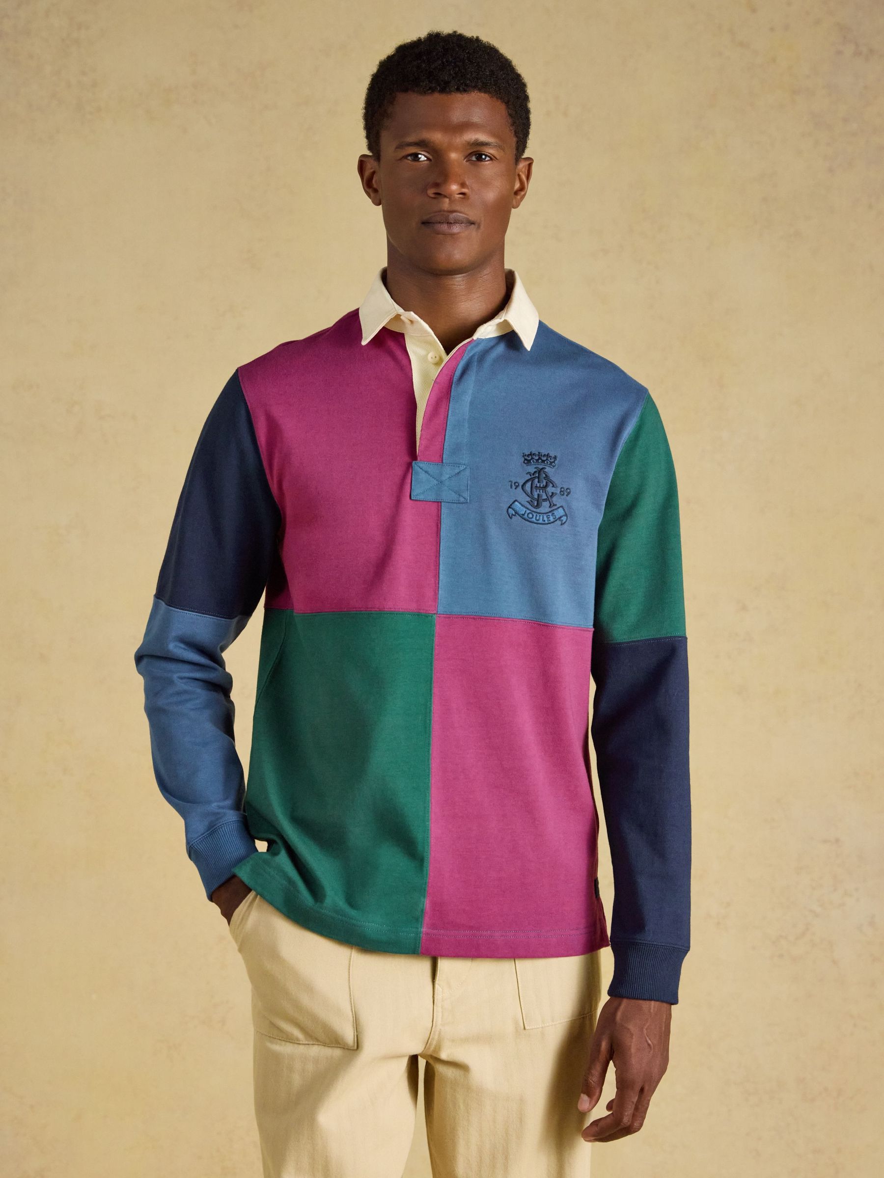 Green/Pink - Regular Cotton Rugby Shirt