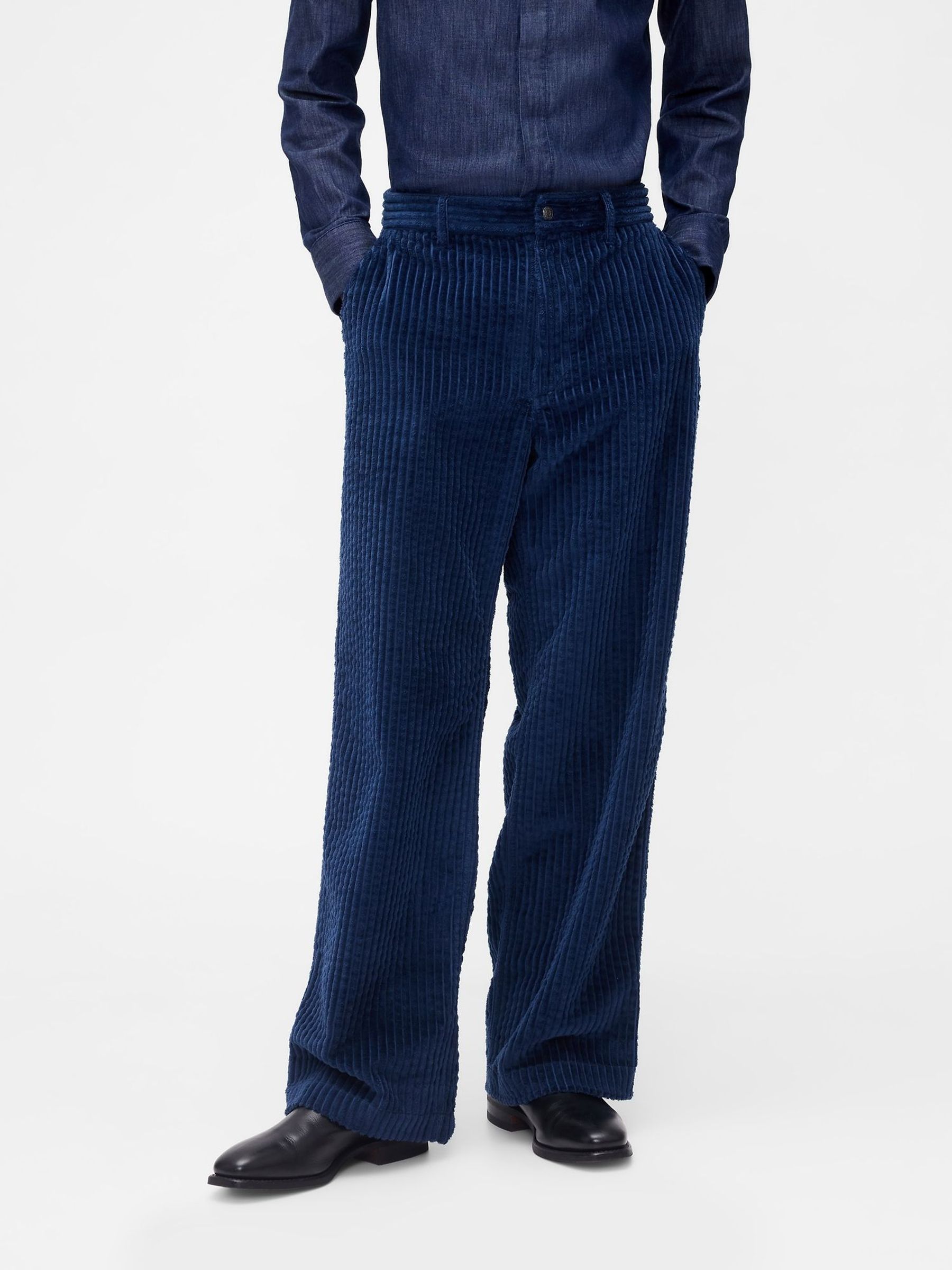 GapStudio Blue Corduroy Baggy Trousers (G49249) | £125