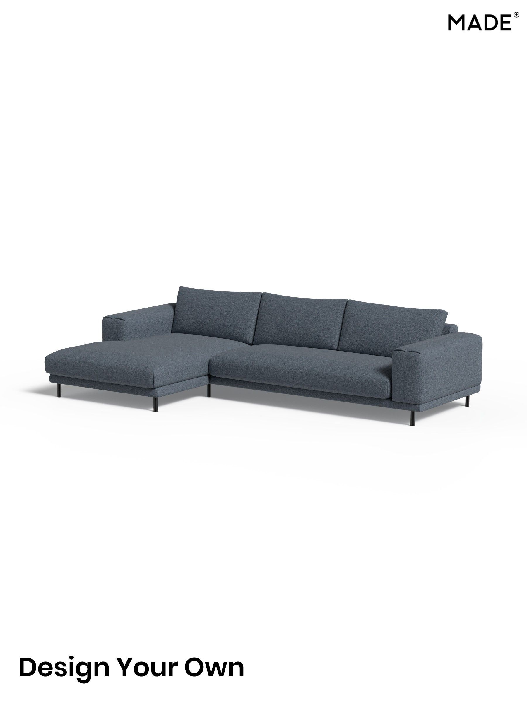 Boucle Textured Weave/Slate Blue - Odin By Made