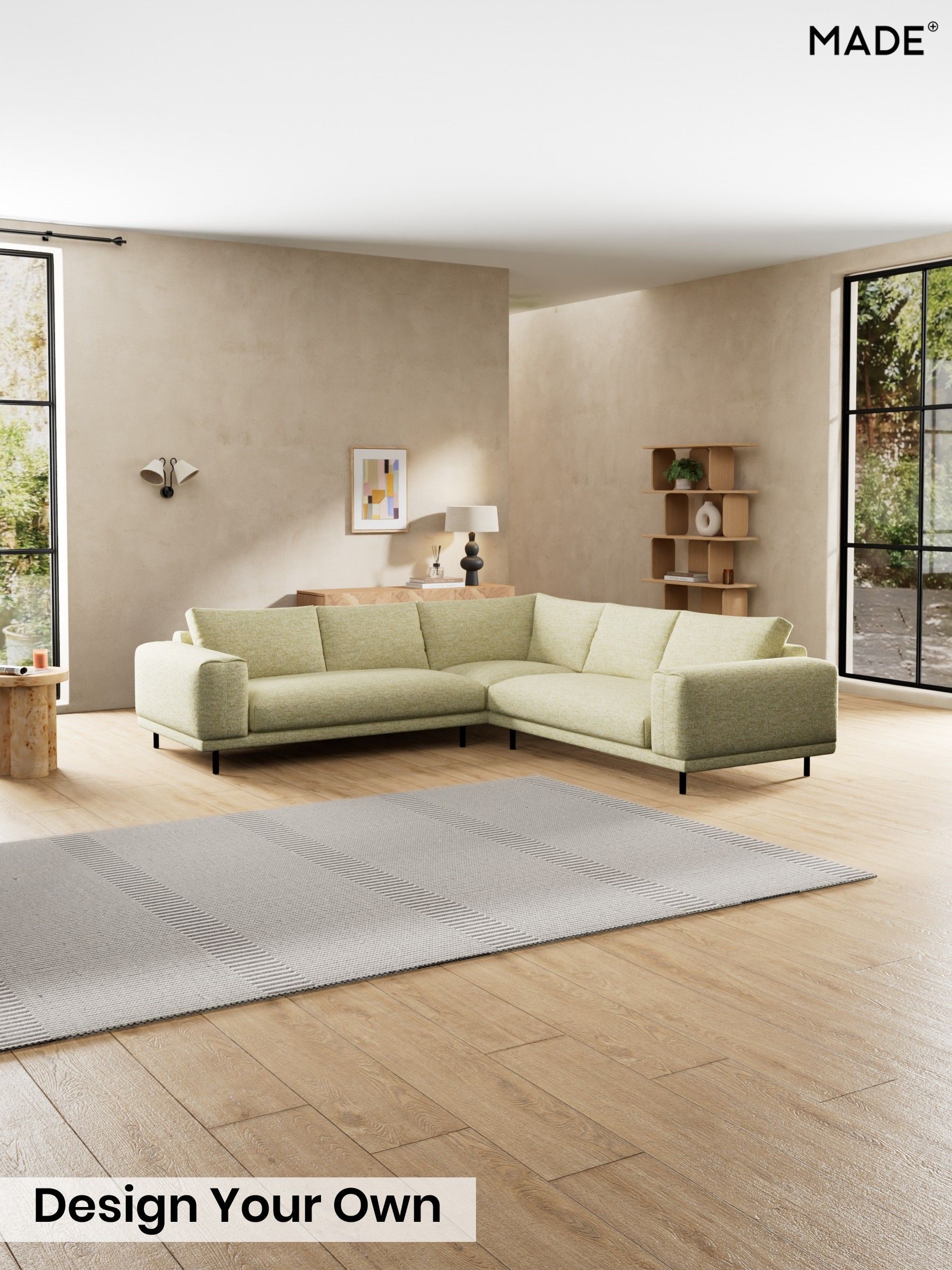 Boucle Textured Weave/Pale Fir Green - Odin By Made