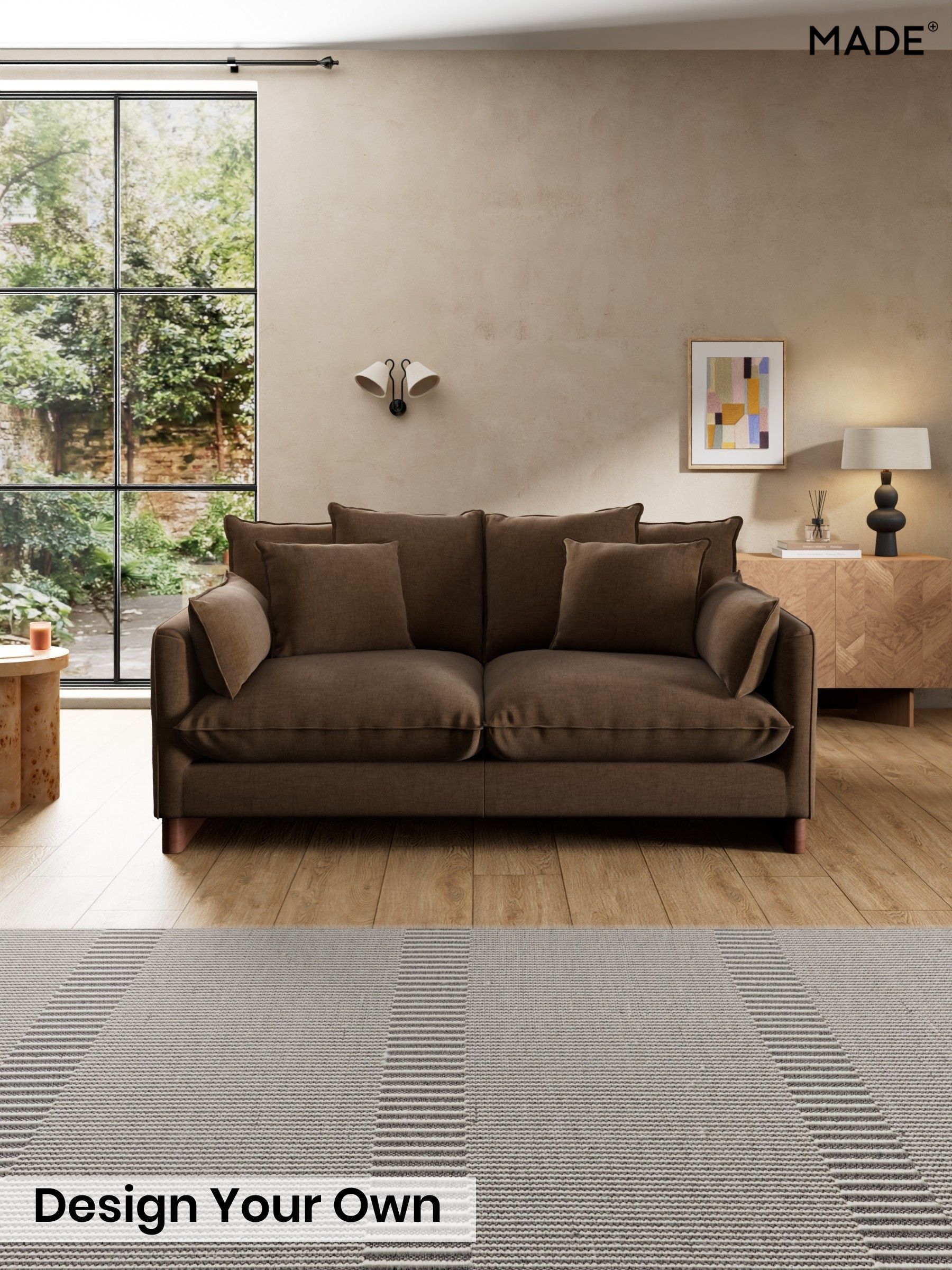 Etched Chenille/Cocoa Brown - Whitby Scatter Back By Made